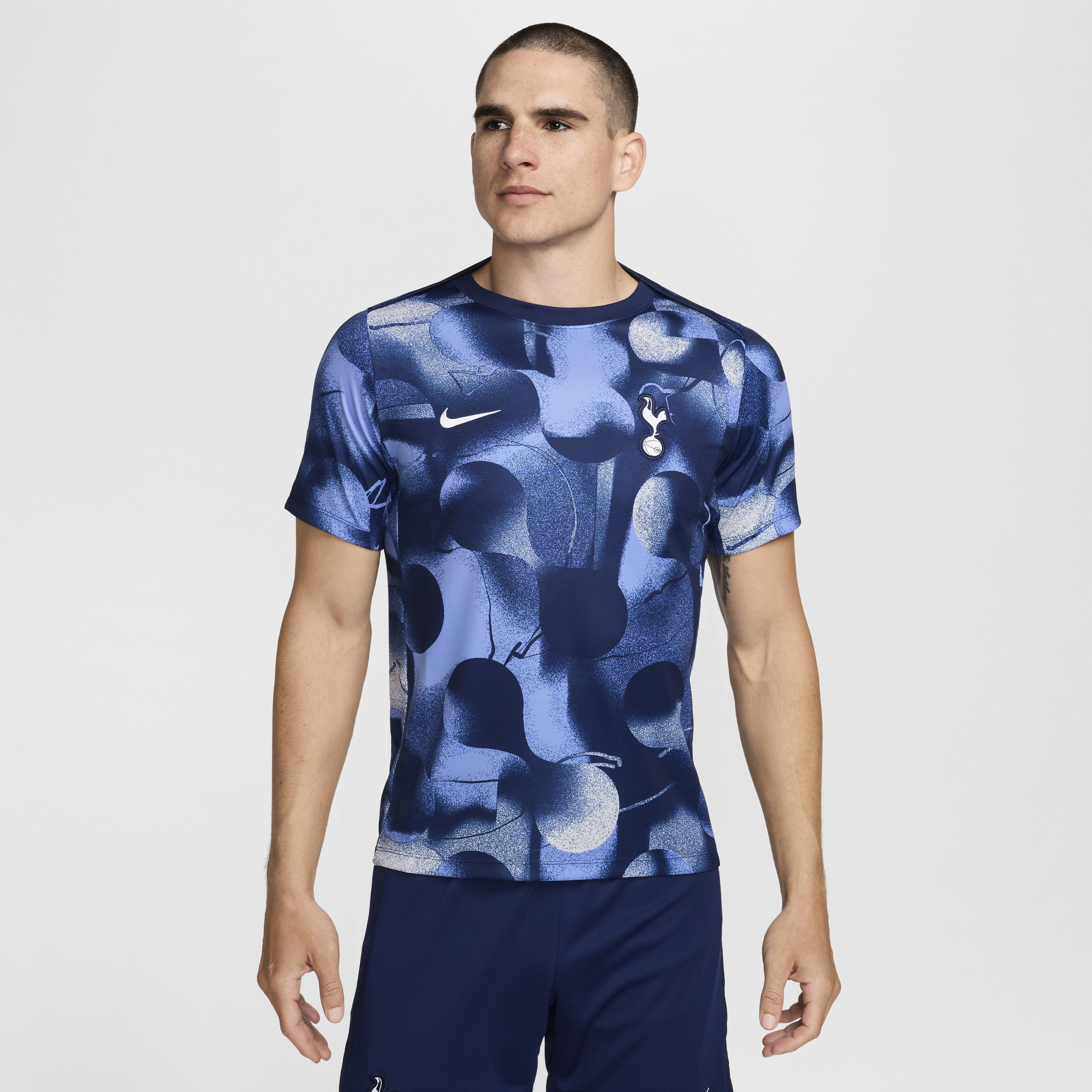 Haut de foot d'avant-match à manches courtes Nike Dri-FIT Tottenham Hotspur Academy Pro pour homme - Bleu