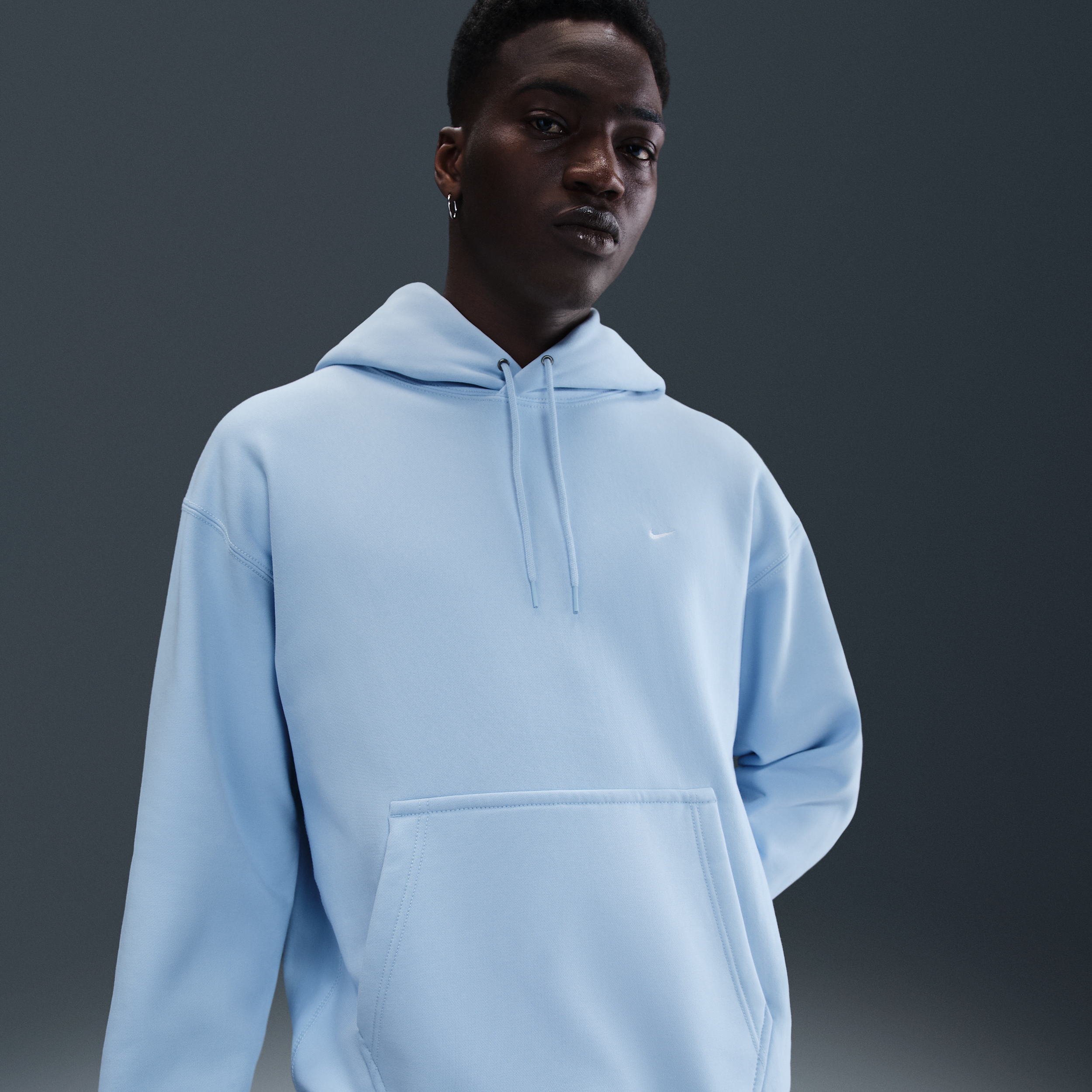 Thumbnail - Nike Solo Swoosh Hoodie (Herren) - Blau