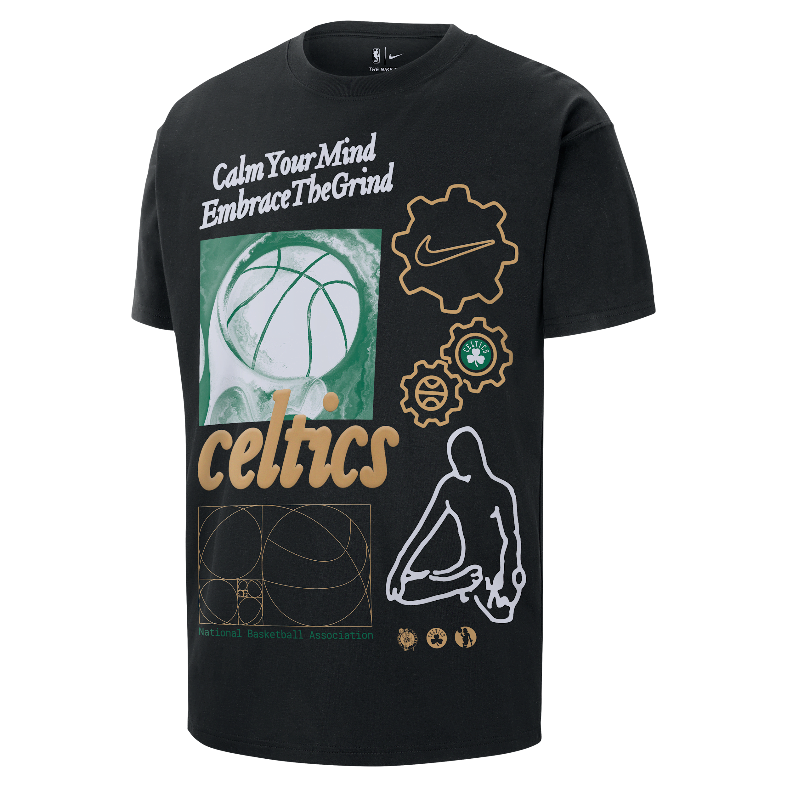 T-shirt Nike NBA Max90 Boston Celtics Courtside pour homme - Noir