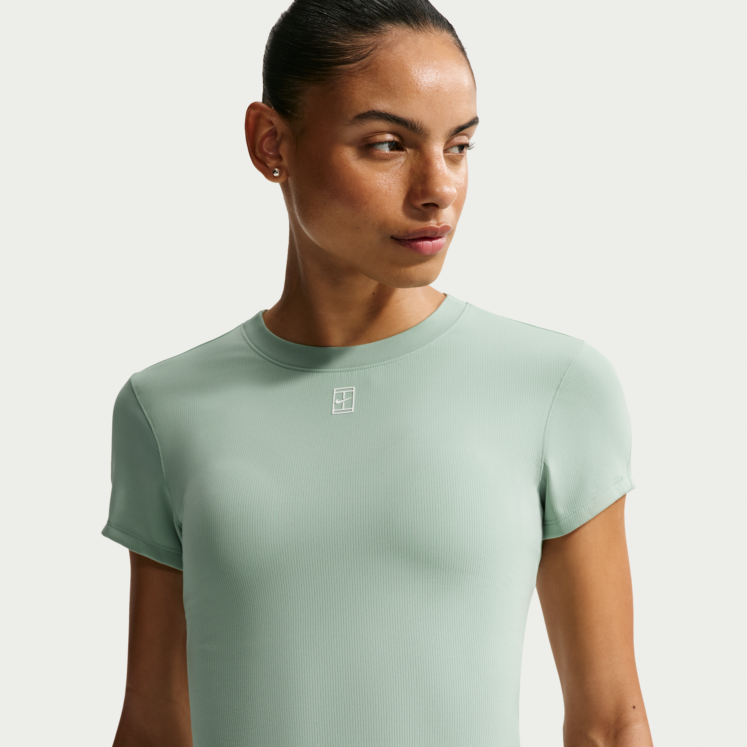 Maglia da tennis a manica corta Dri-FIT NikeCourt Advantage - Donna - Verde