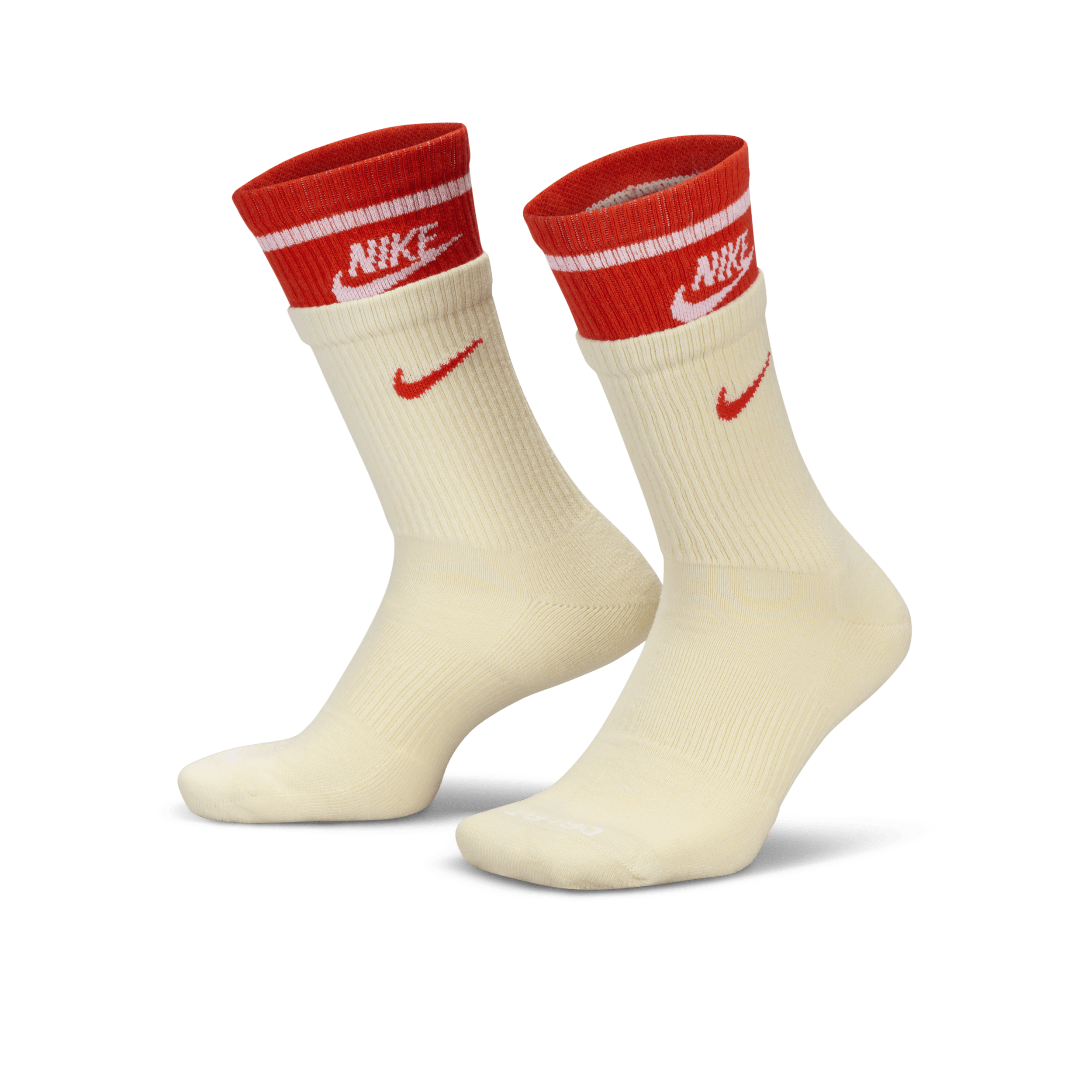 Chaussettes mi-mollet épaisses Nike Everyday Plus (1 paire) - Blanc