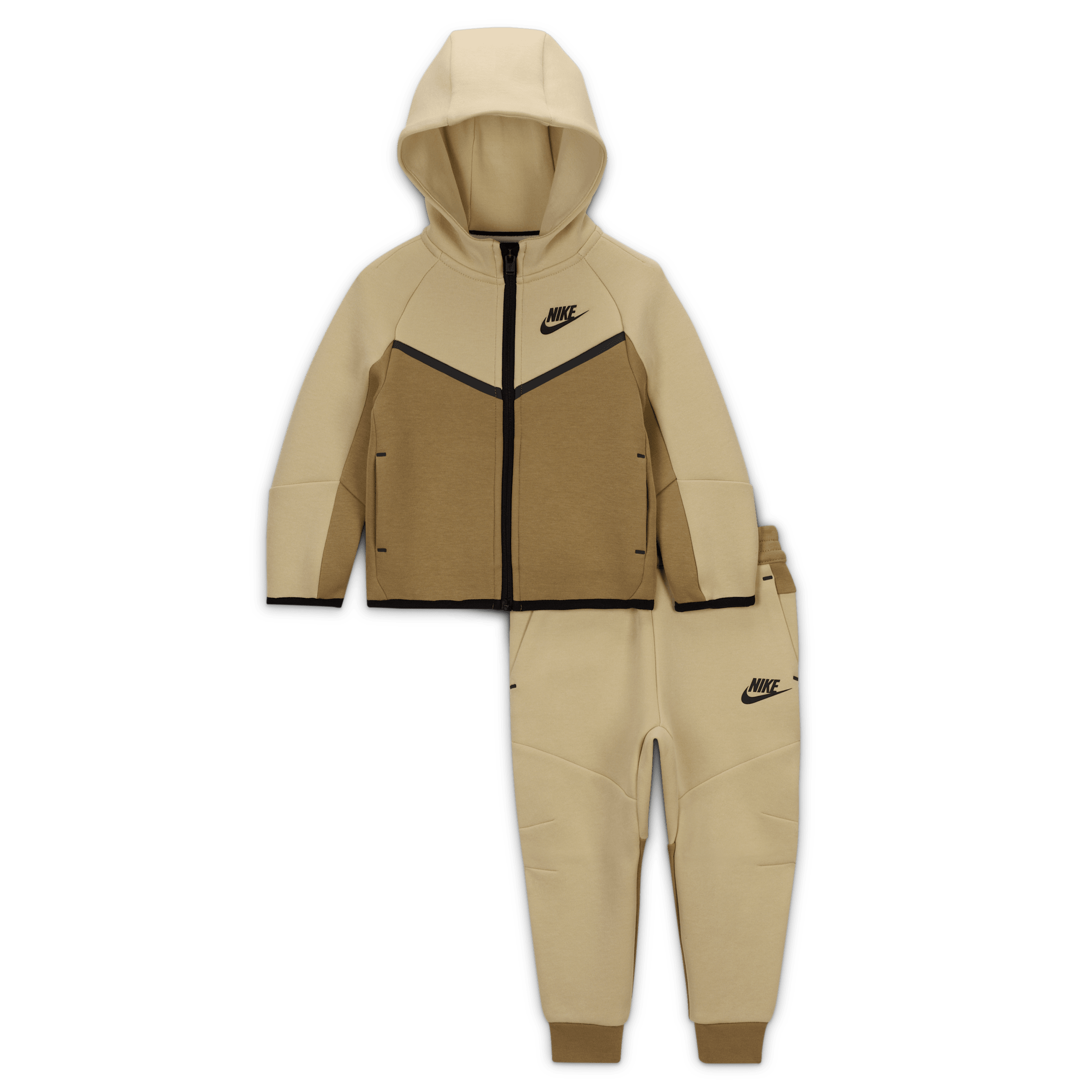 Ensemble deux pièces à zip Nike Sportswear Tech Fleece pour bébé - Marron