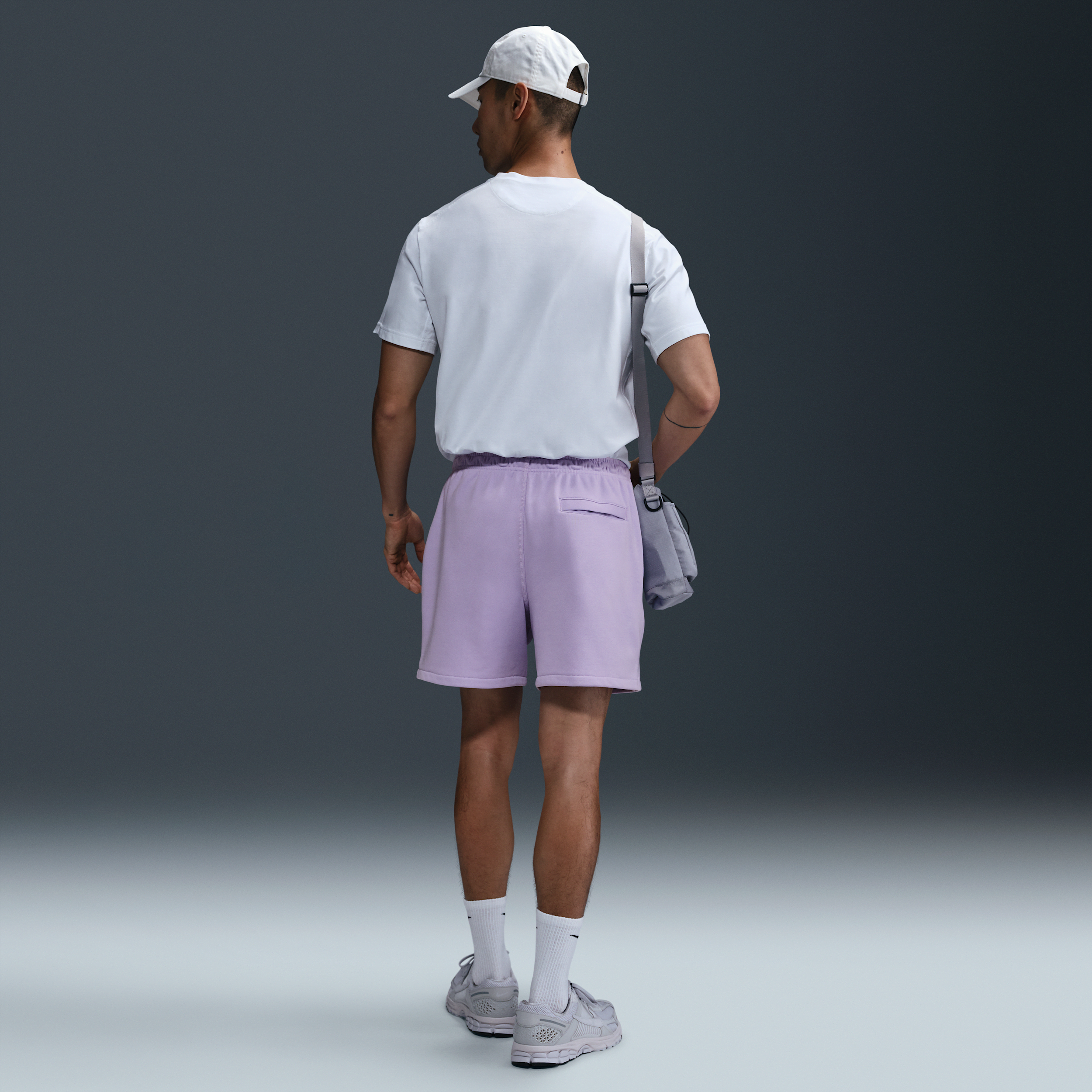 Short en molleton Flow Nike Club pour homme - Pourpre