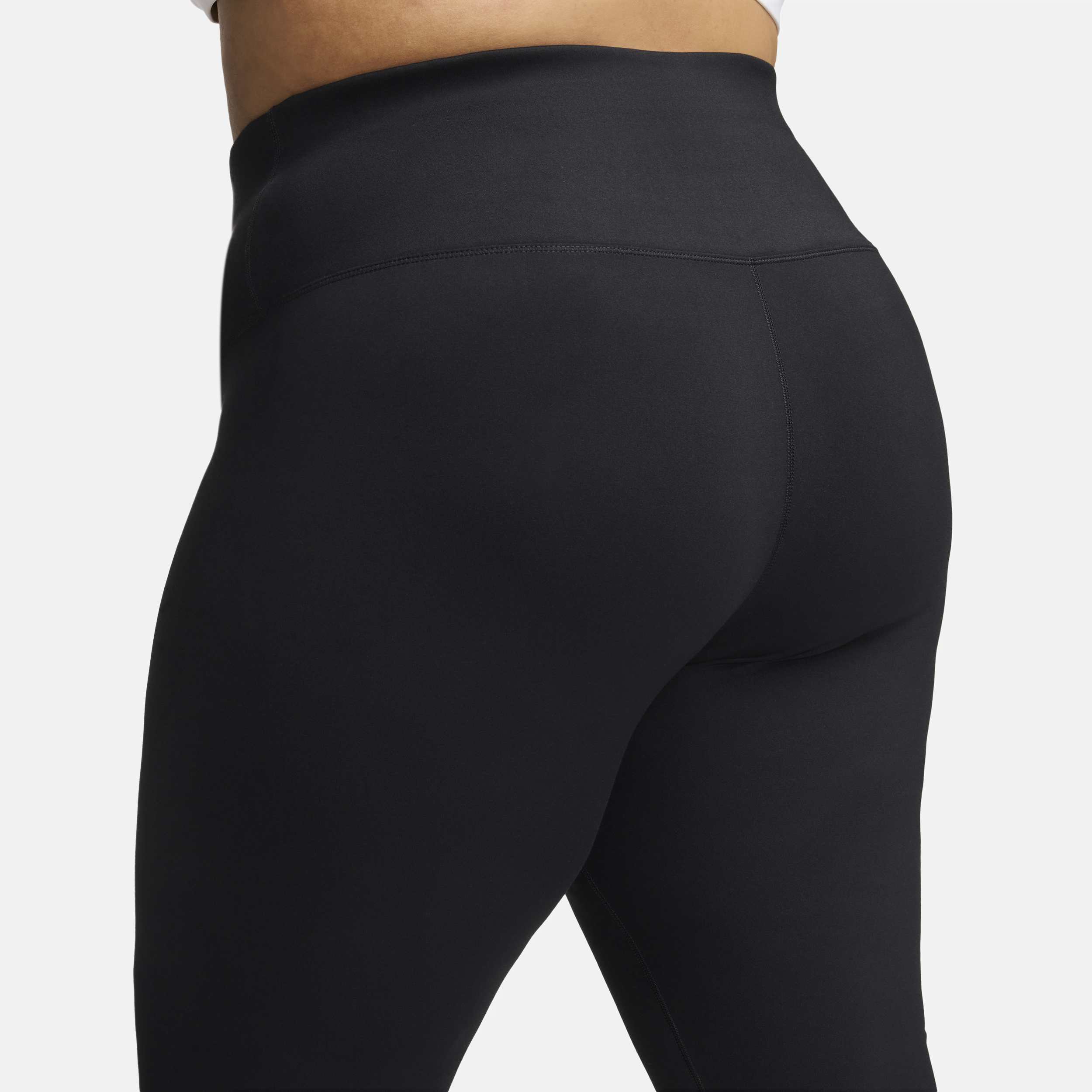 Nike One lange legging met hoge taille voor dames (Plus Size) Zwart