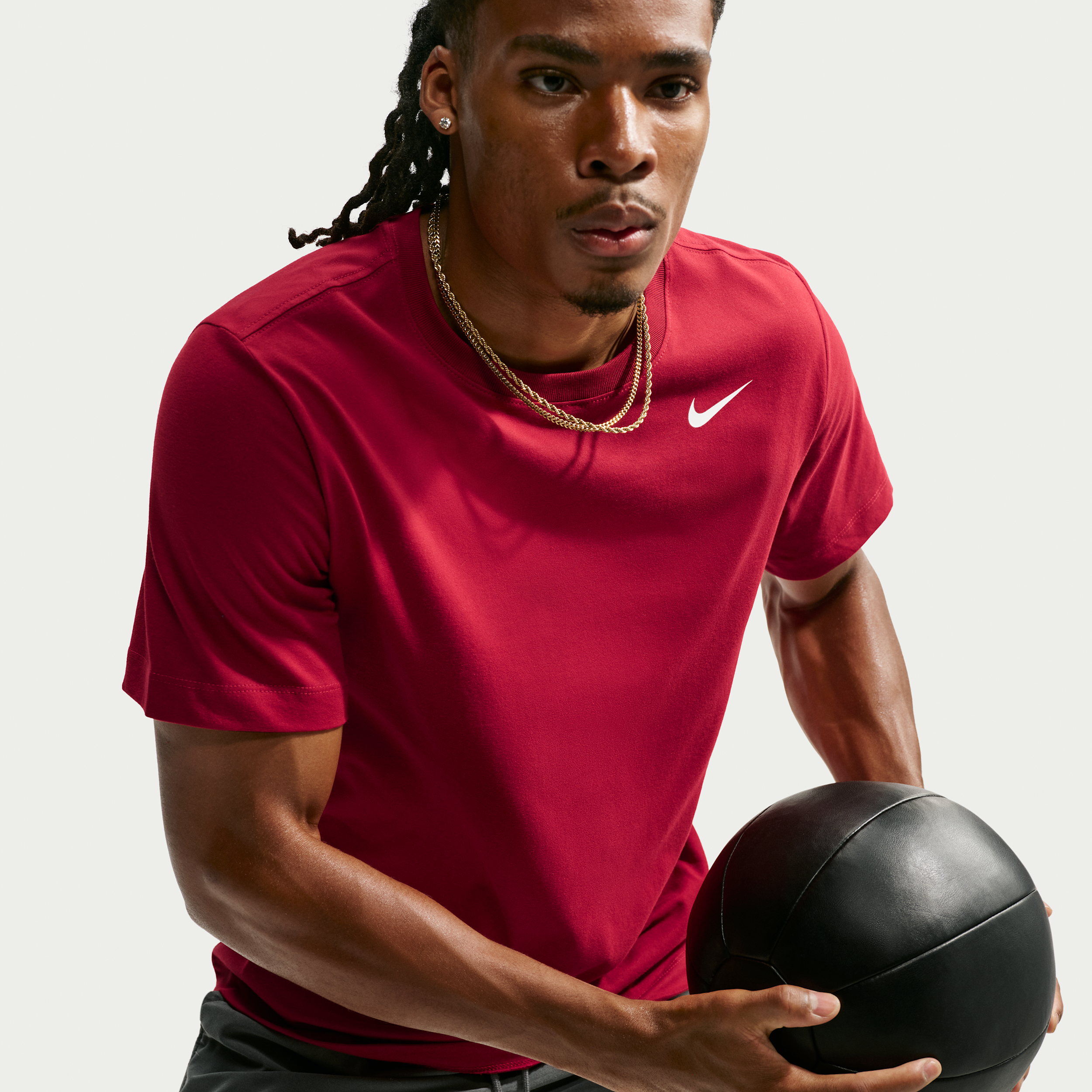 Nike Dri-FIT-fitness-T-shirt til mænd - rød
