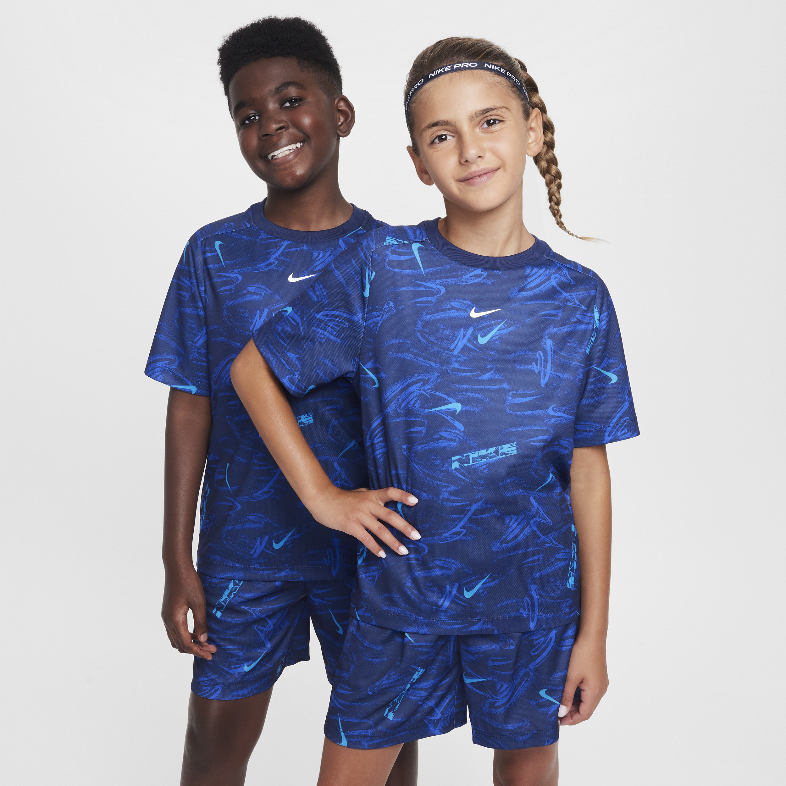Haut à manches courtes Dri-FIT Nike Multi pour ado (garçon) - Bleu