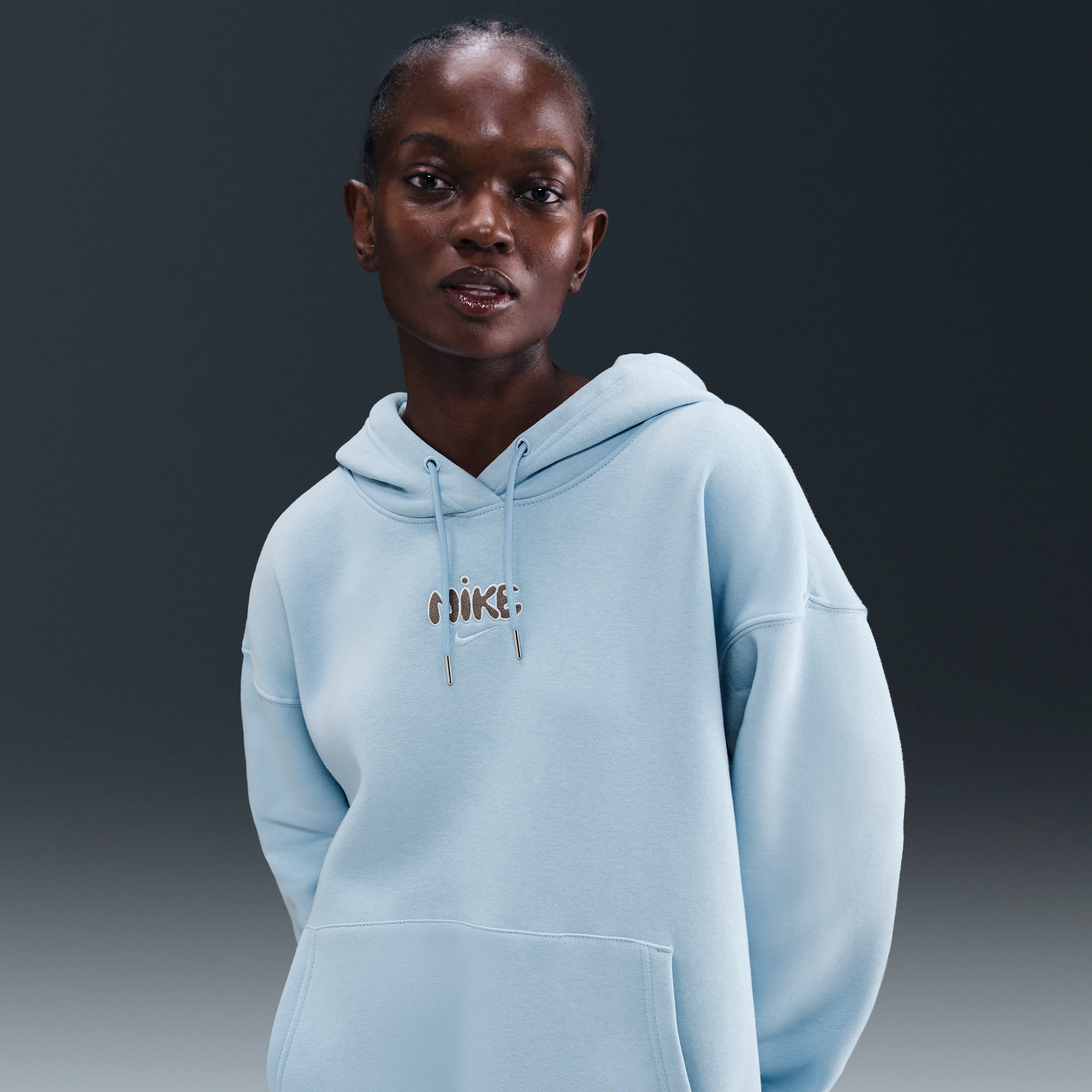 womens nike light blue hoodie