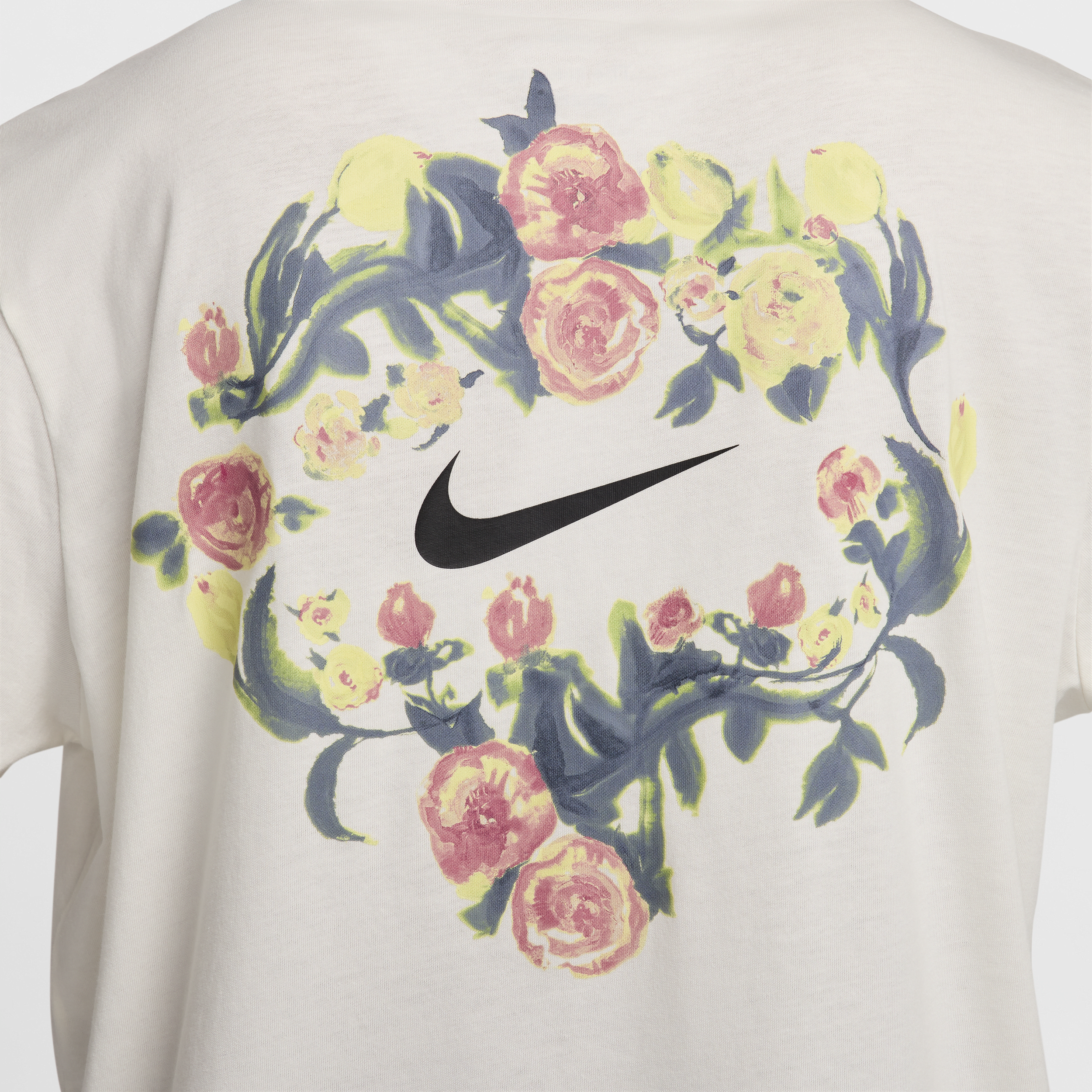 nike floral logo t shirt