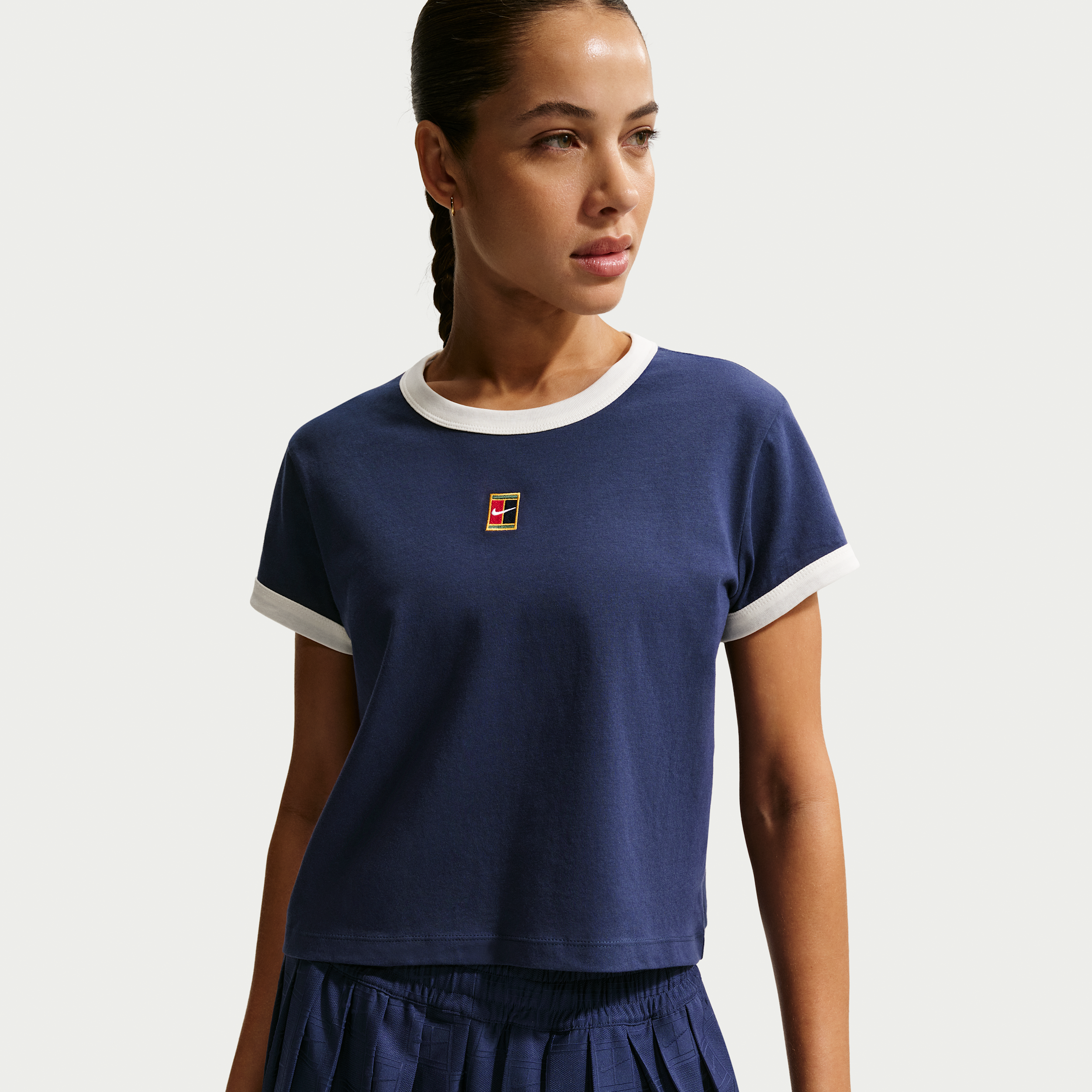 T-shirt da tennis a manica corta Nike Heritage – Donna - Blu