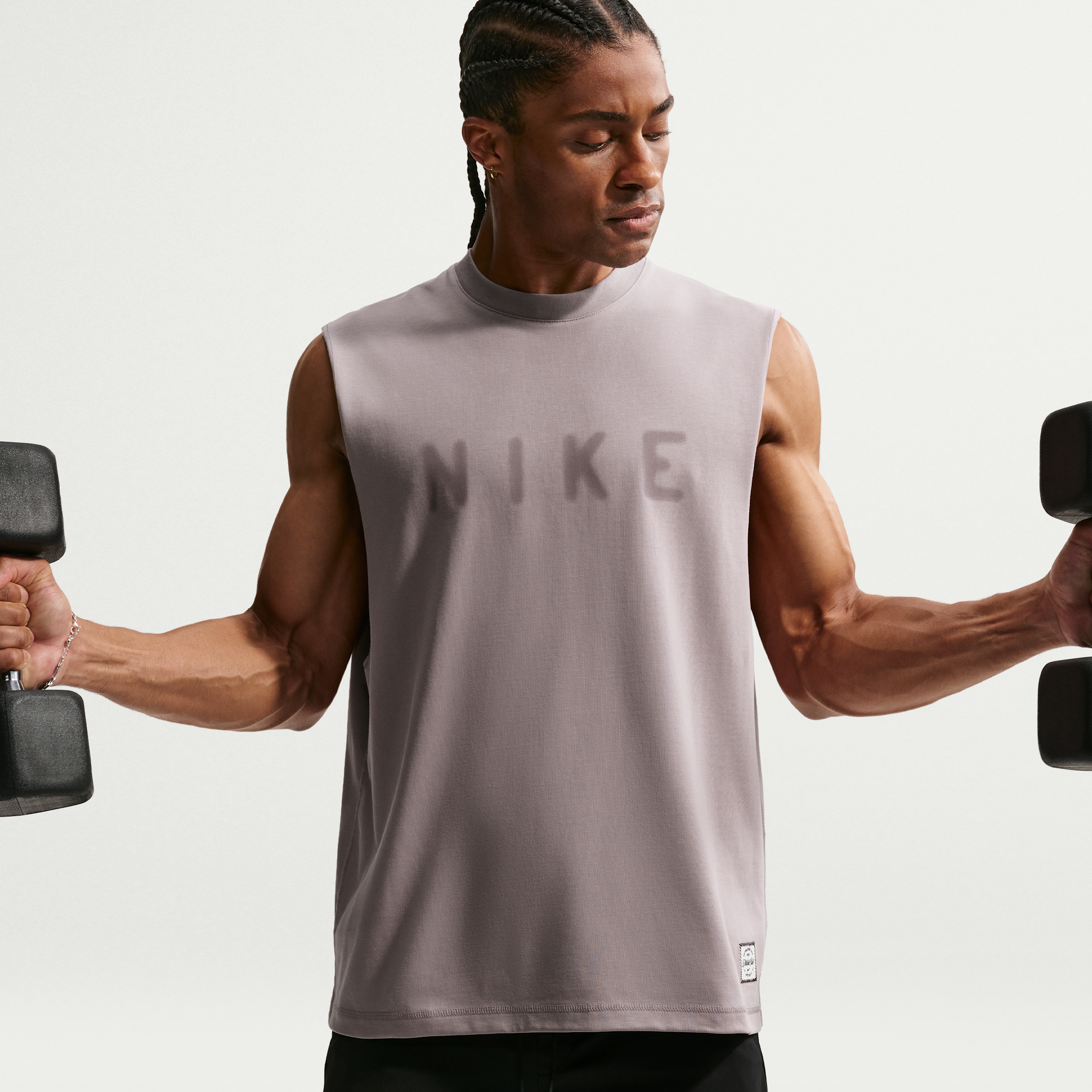 Nike N.A.C. Dri-FIT-træningstanktop til mænd - grå