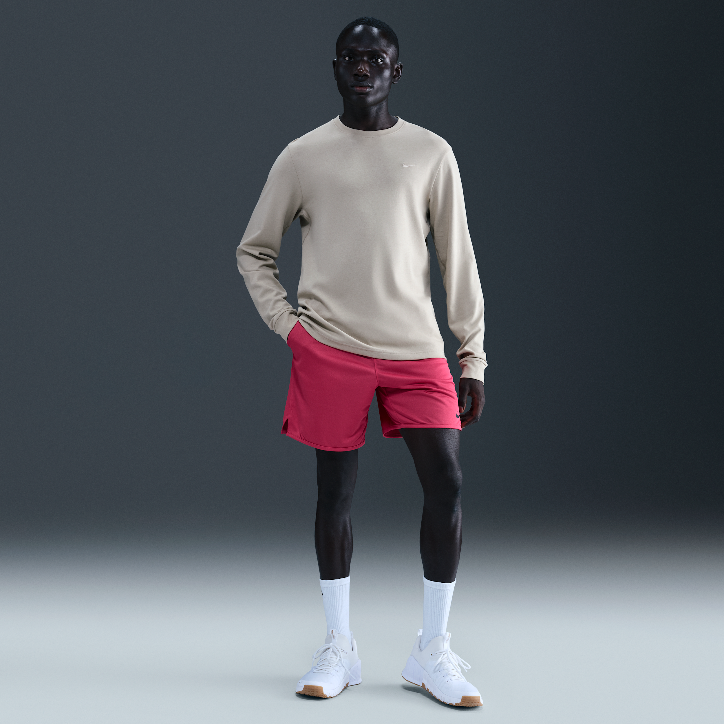 Thumbnail - Nike Totality vielseitige Dri-FIT Herrenshorts ohne Futter (ca. 18 cm) - Pink