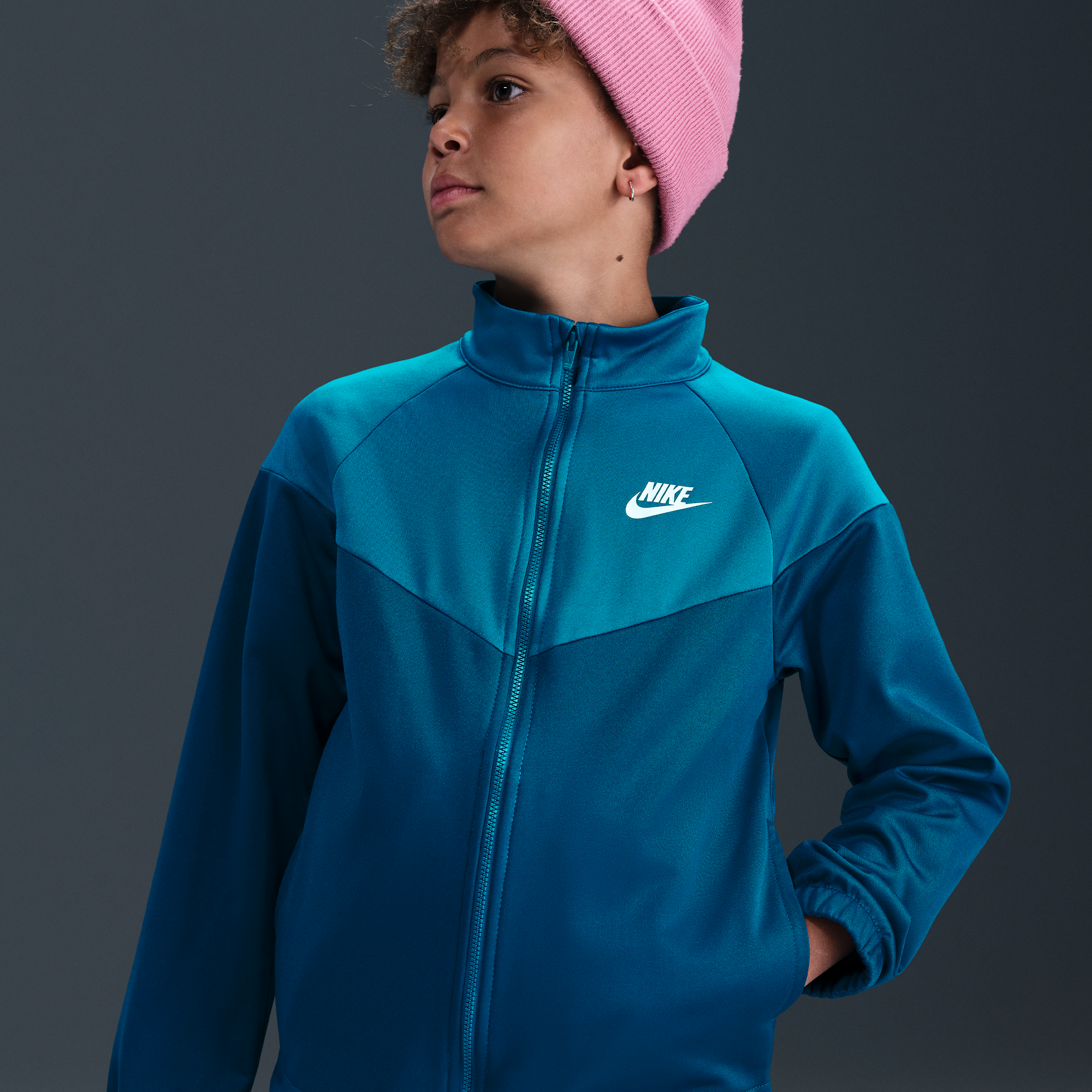 Thumbnail - Nike Dri-FIT Trainingsanzug (ältere Kinder) - Blau