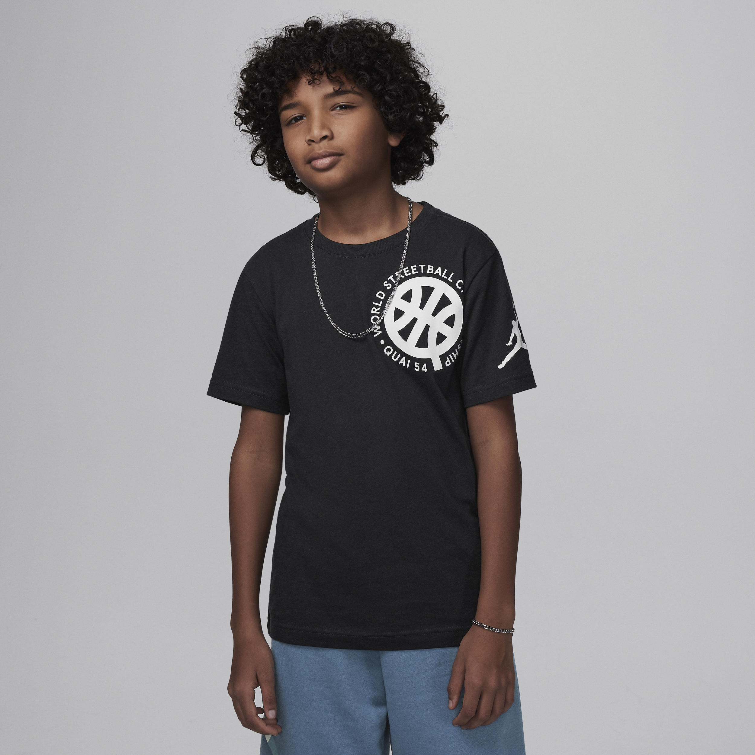 Jordan Quai 54 T-shirt met graphic voor kids Zwart