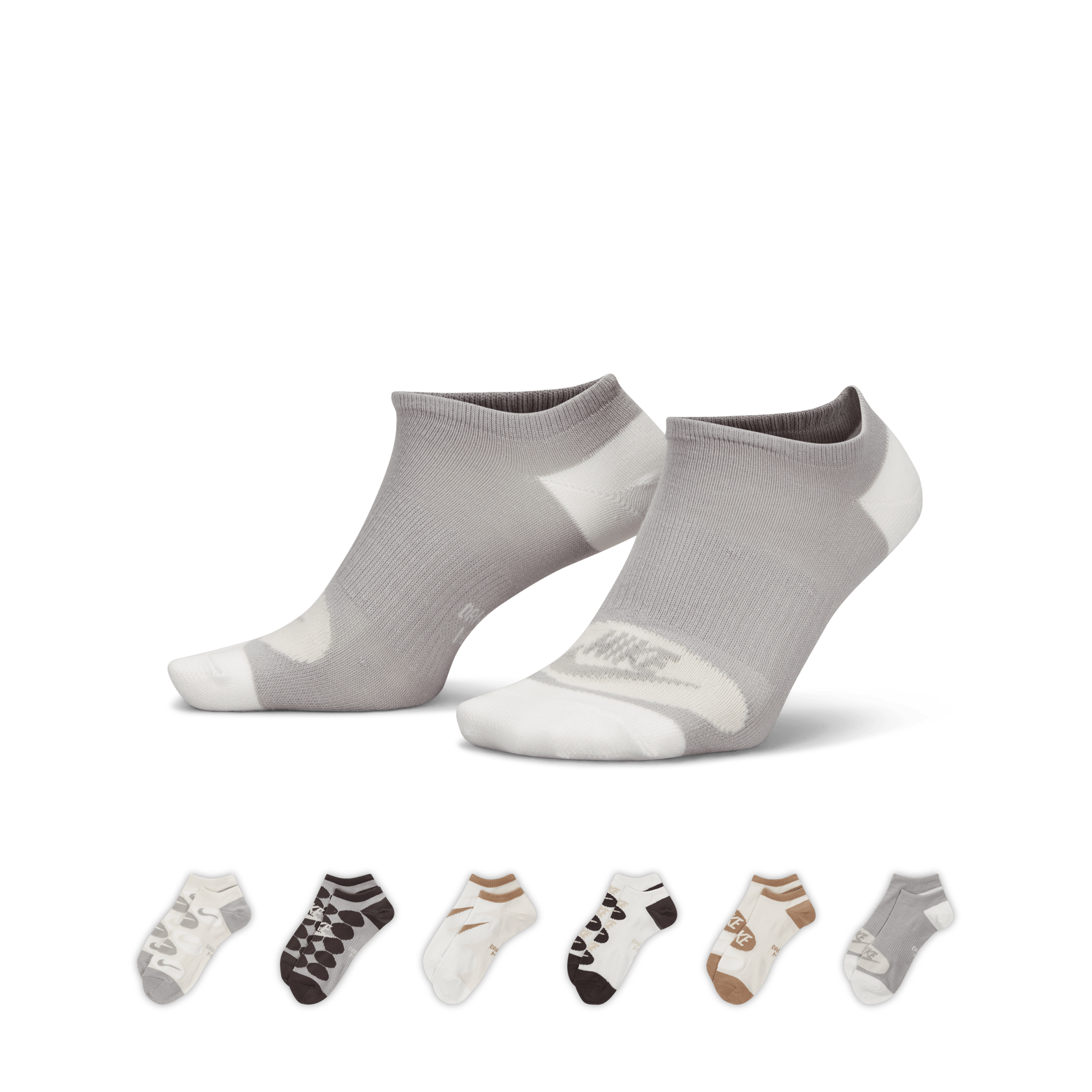 Nike Everyday Lightweight Onzichtbare trainingssokken (6 paar) Meerkleurig