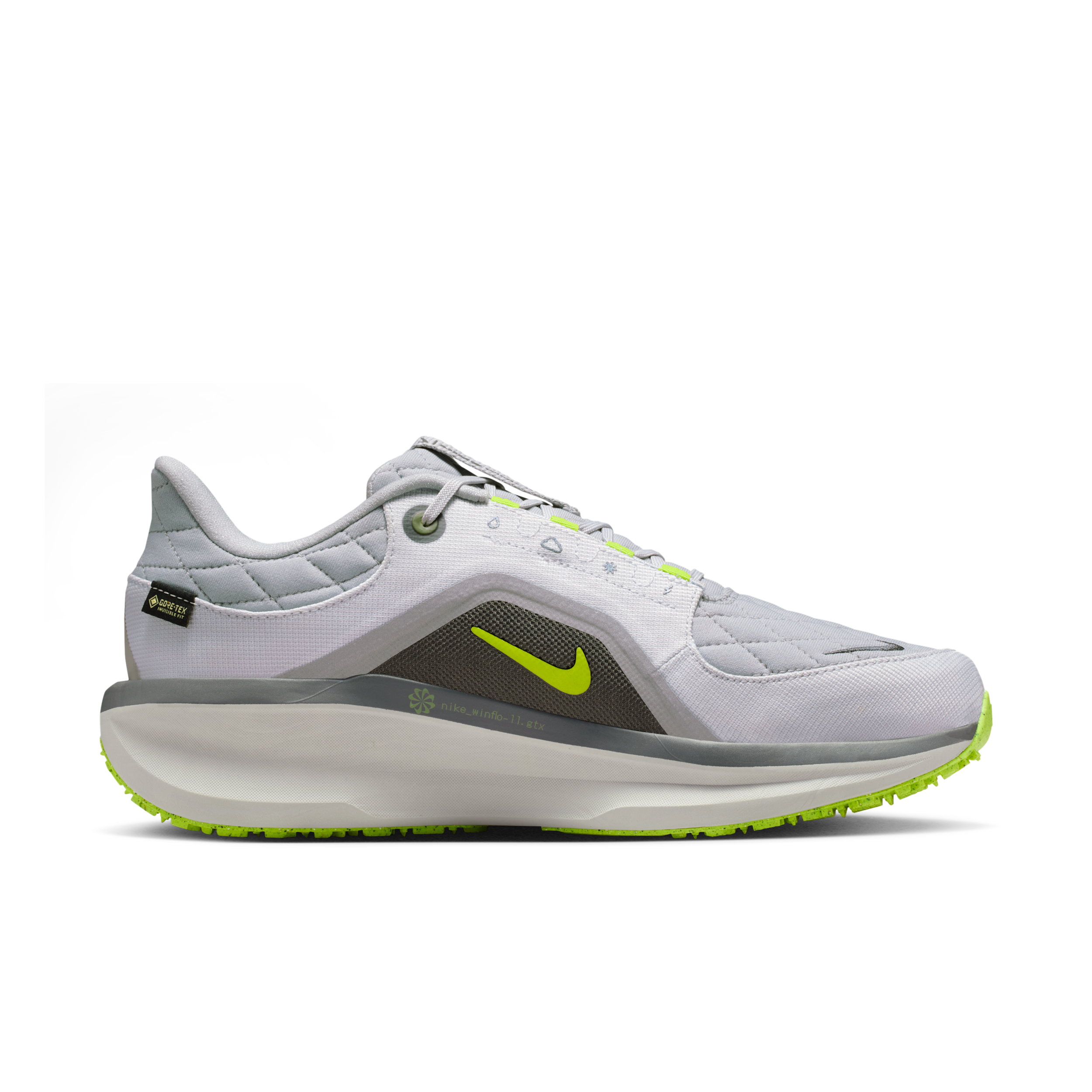 Nike Winflo 11 GORE-TEX Men's Waterproof Road Running Shoes - Grey - Recycled Content Minimum - FQ1358-005
