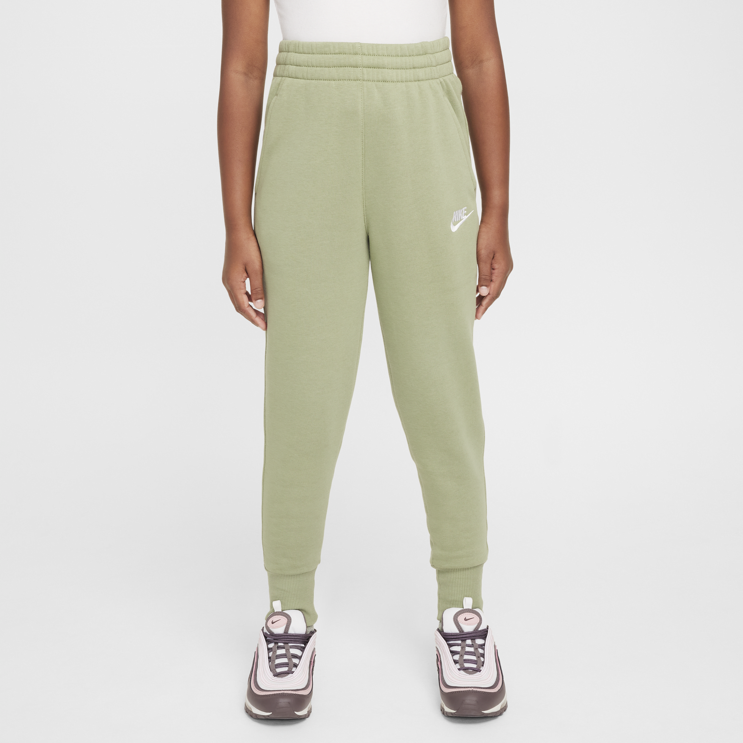 pantalon-taille-haute-ajuste-nike-sportswear-club-fleece-pour-ado-fille-vert-xl-fd2921-386