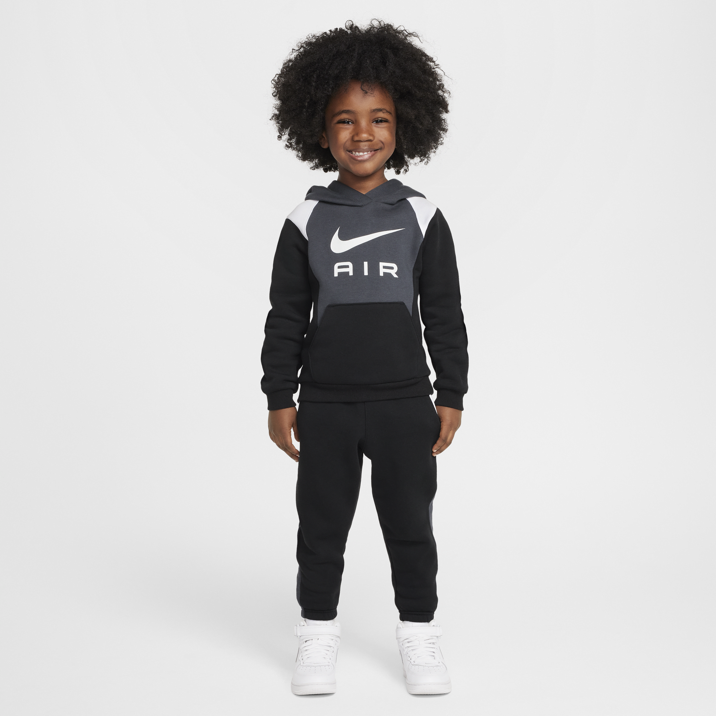 Nike Air set met fleecetrui en broek voor peuters Zwart