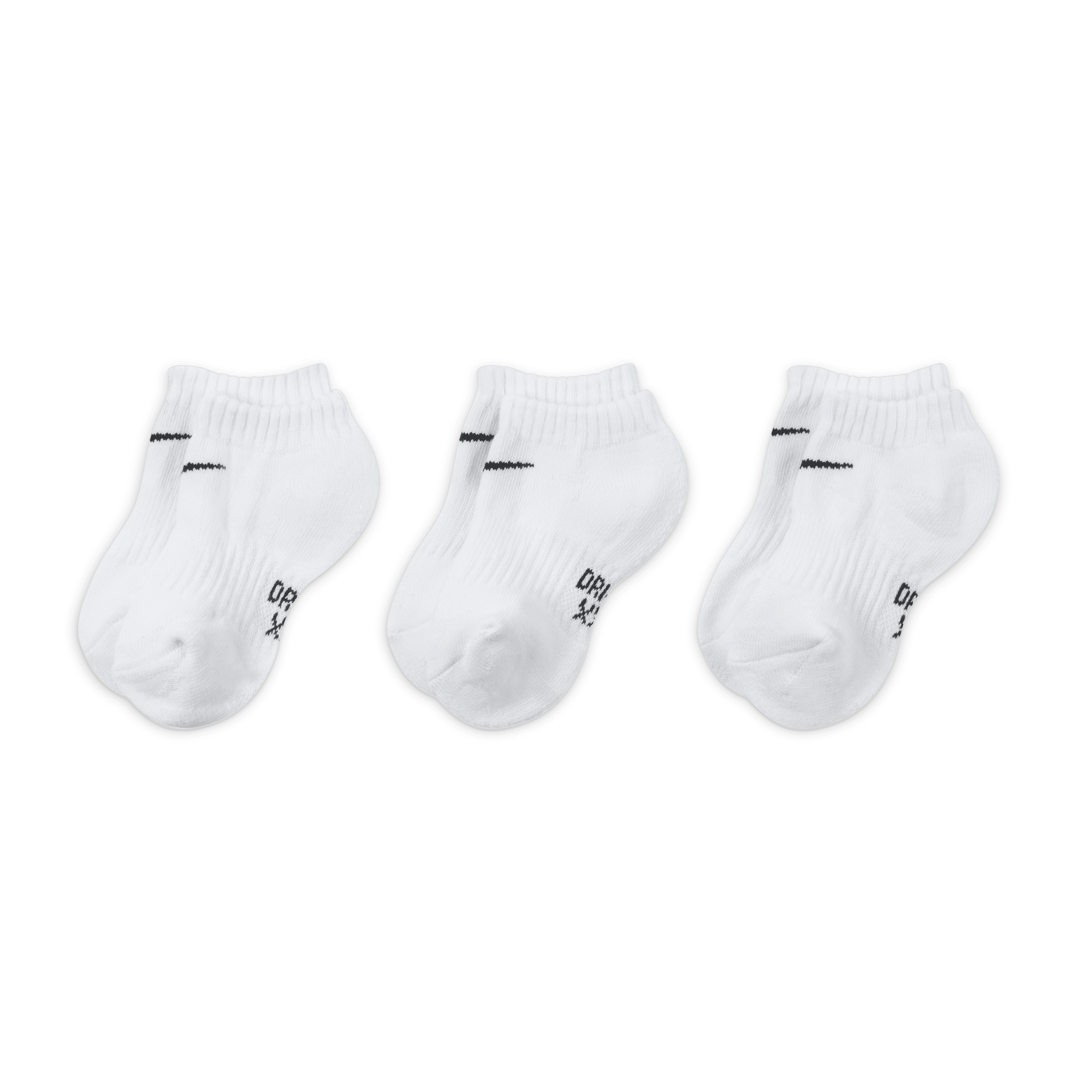 Thumbnail - Nike Dri-FIT Performance No-Show-Socken für jüngere Kinder (3 Paar) - Weiß