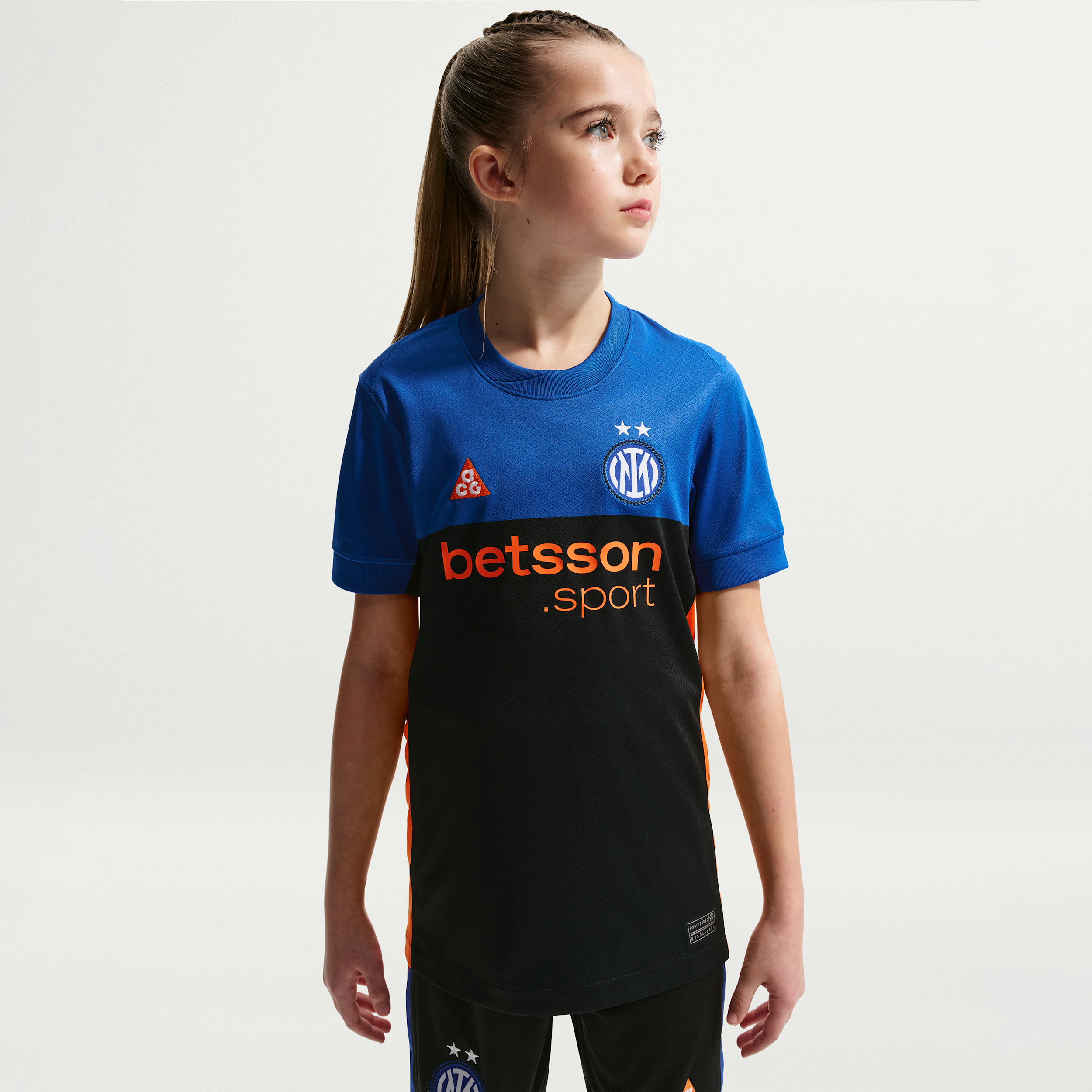 Inter Milan 2026 Stadium SE Nike ACG Dri-FIT Replica-fodboldtrøje til større børn - blå