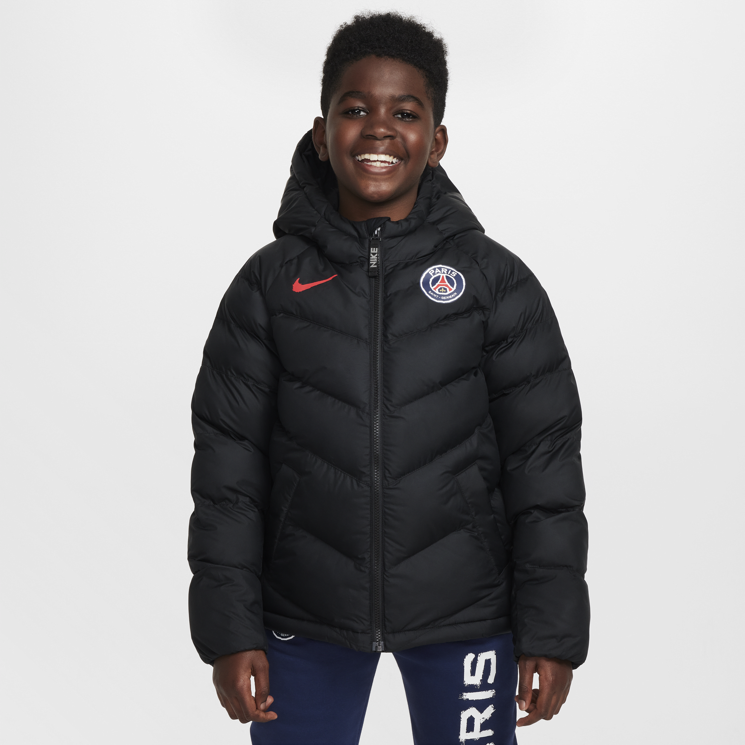 Veste à capuche et garnissage synthétique Nike Football Paris Saint-Germain pour ado - Noir