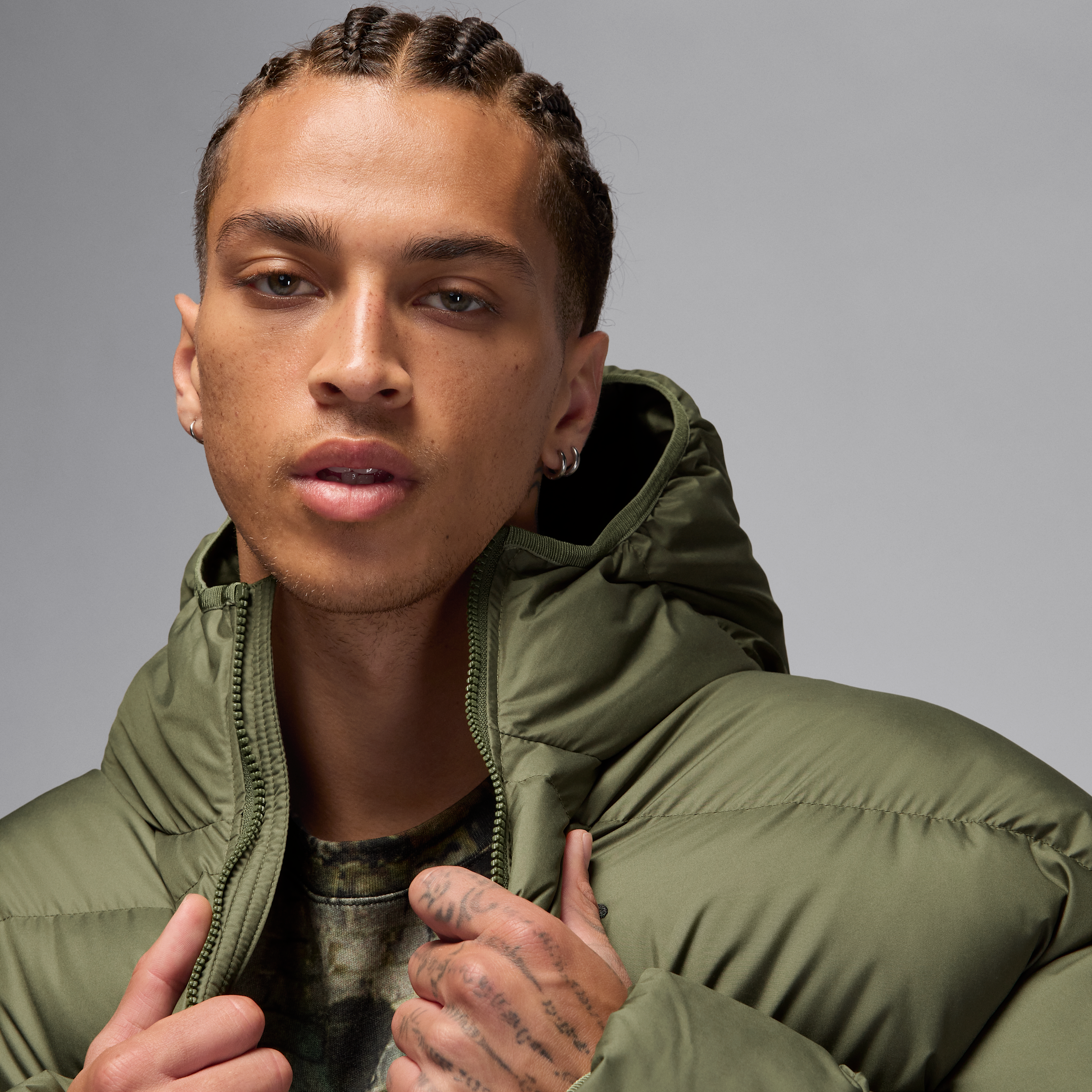 Thumbnail - Jordan Brooklyn Therma-FIT Puffer-Jacke (Herren) - Grün