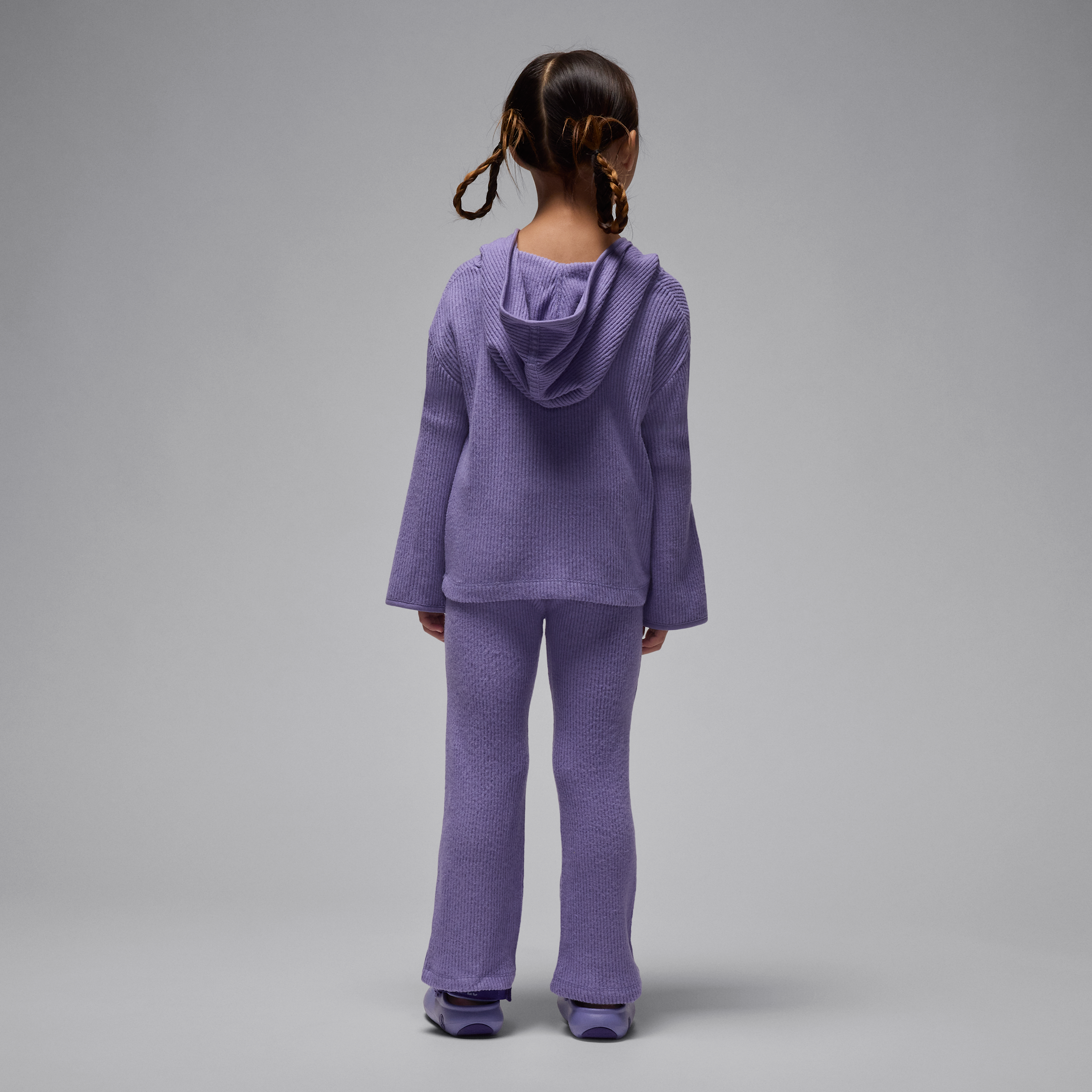 Thumbnail - Jordan Heir To The Crown zweiteiliges Ripp-Pullover-Set (kleine Kinder) - Lila