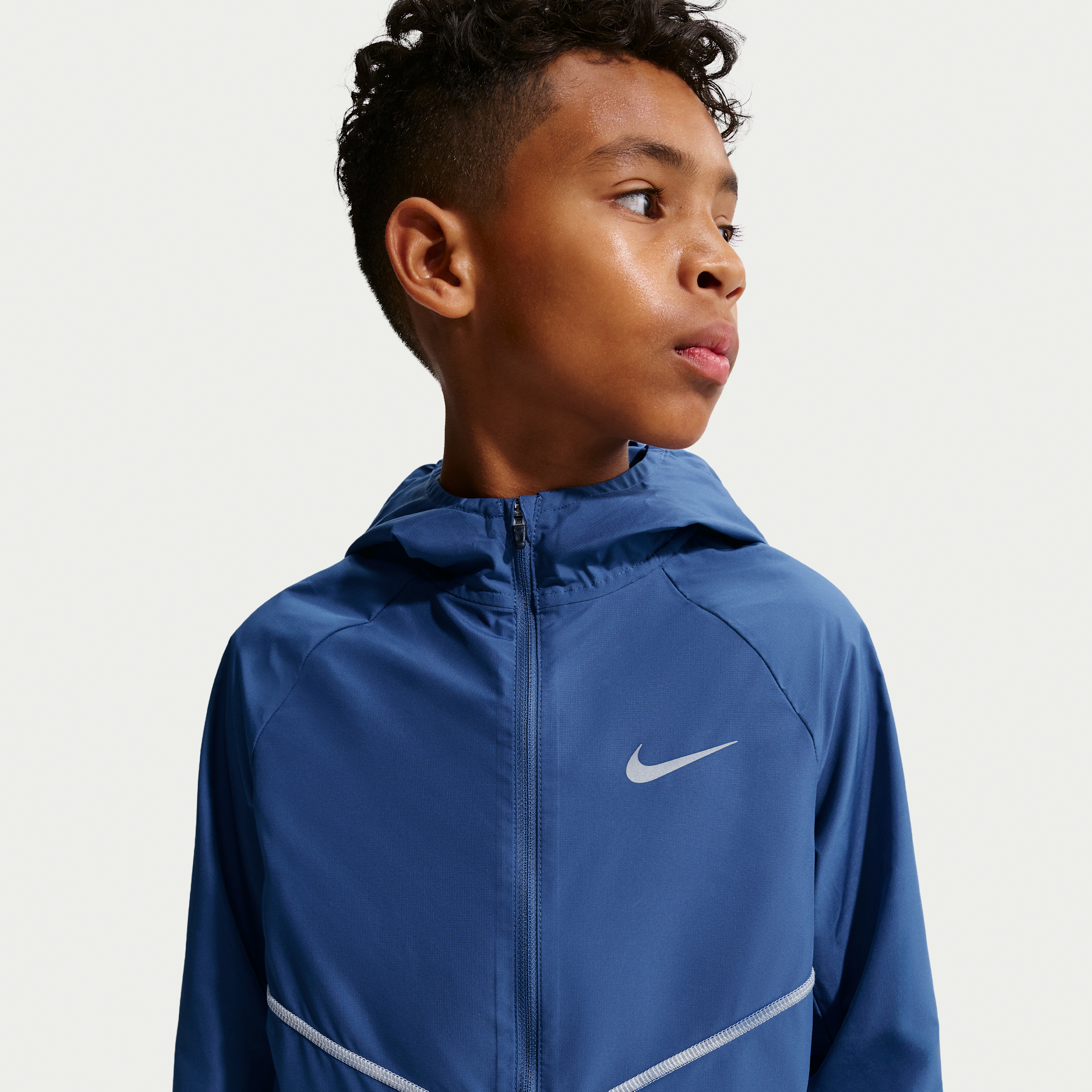 Thumbnail - Nike Miler Repel Trainingsjacke mit UV-Schutz (Kinder) - Blau