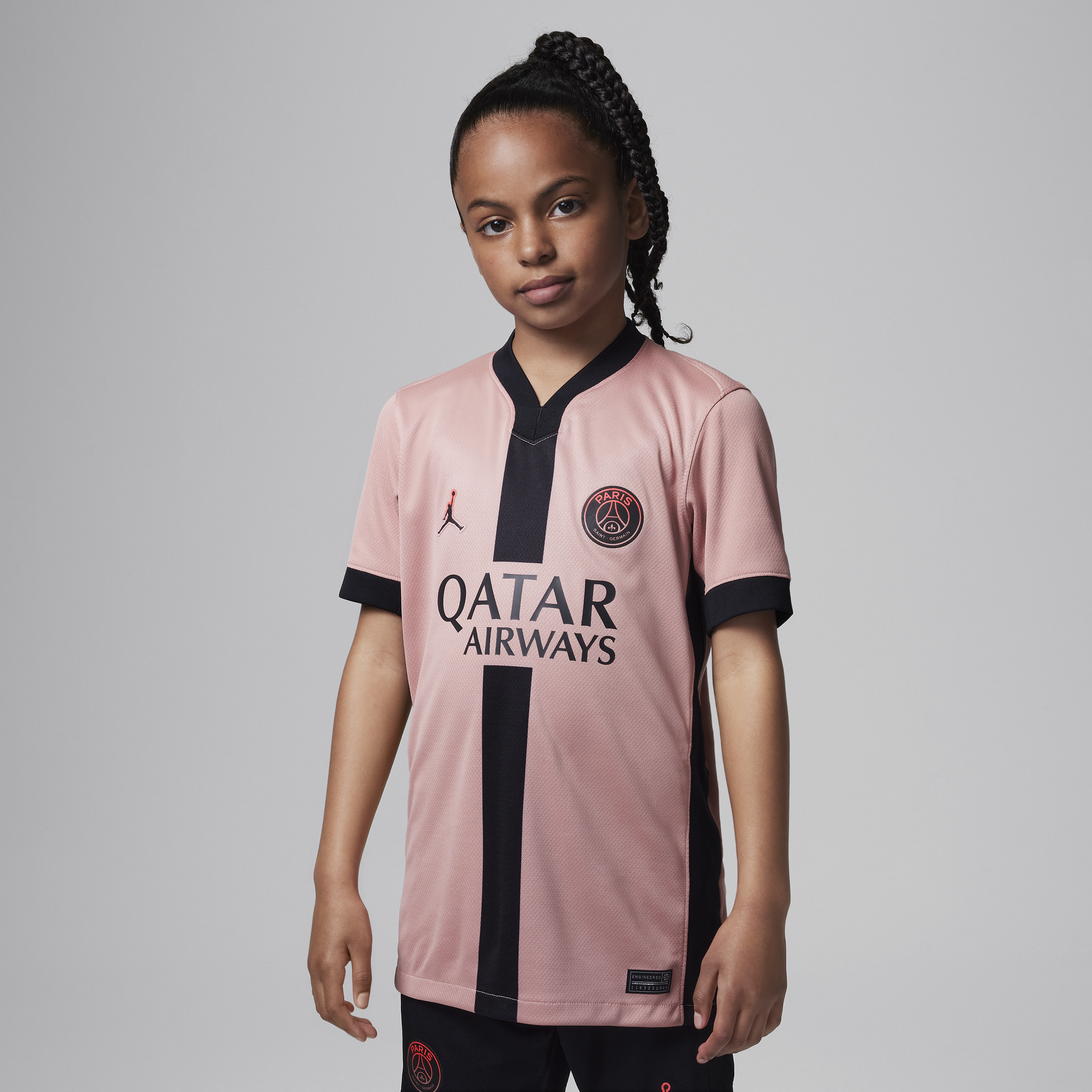 3e maillot de foot replica Jordan Dri-FIT Paris Saint-Germain 2024/2025 Stadium pour ado - Rose