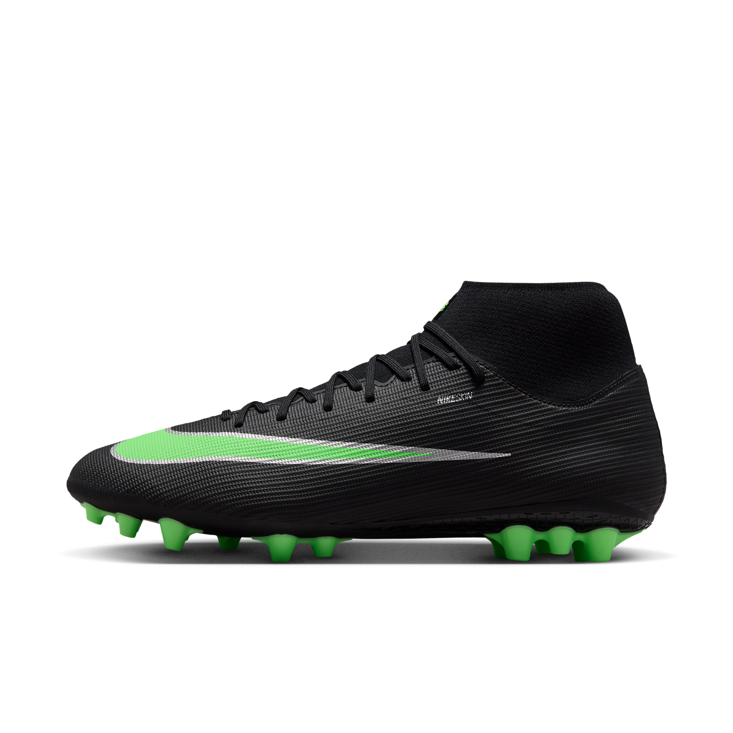 Korki piłkarskie z wysoką cholewką na sztuczną murawę Nike Mercurial Superfly 11 Academy - Czerń