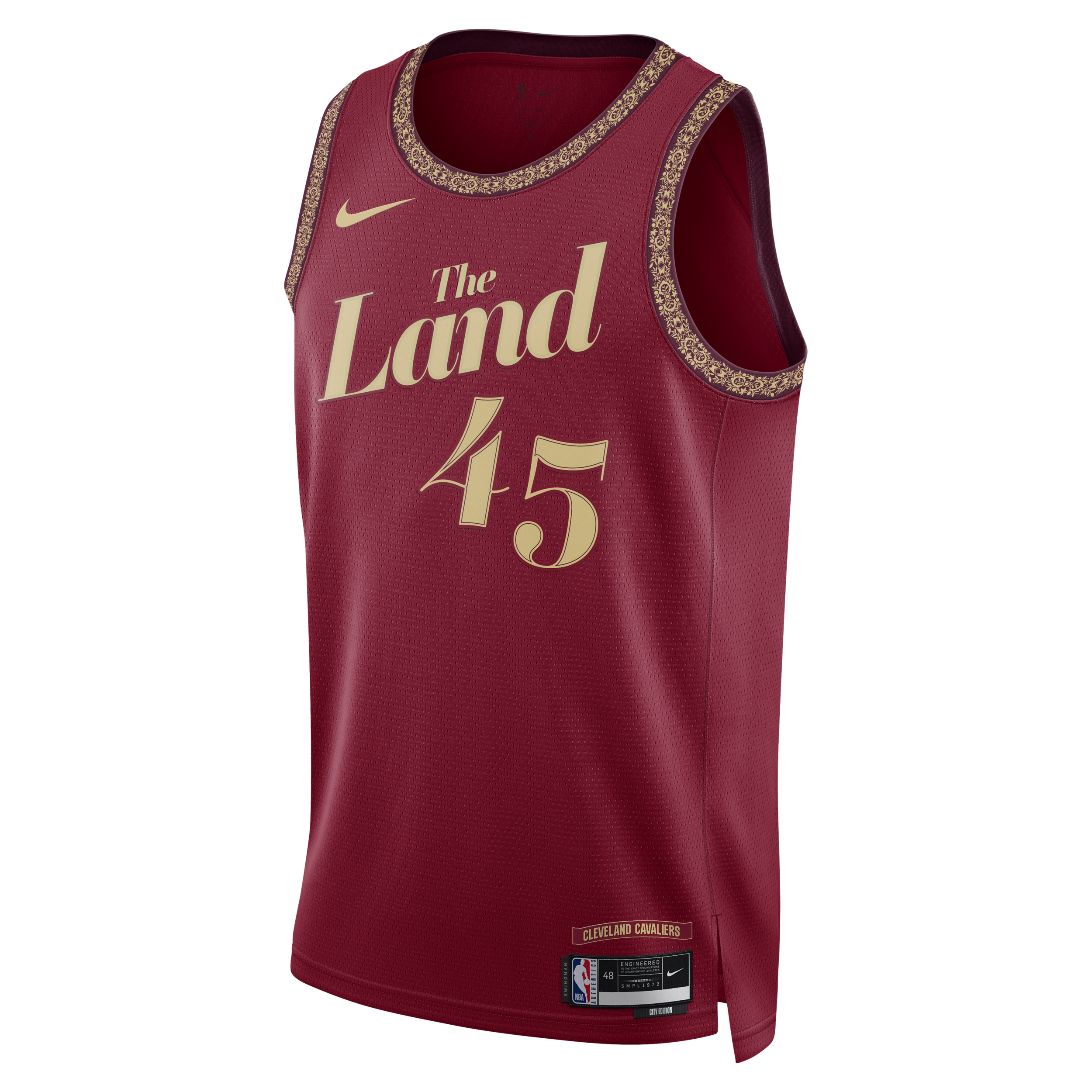 Nike Donovan Mitchell Cleveland Cavaliers City Edition 2023 24 Dri-FIT Swingman NBA-jersey voor heren Rood