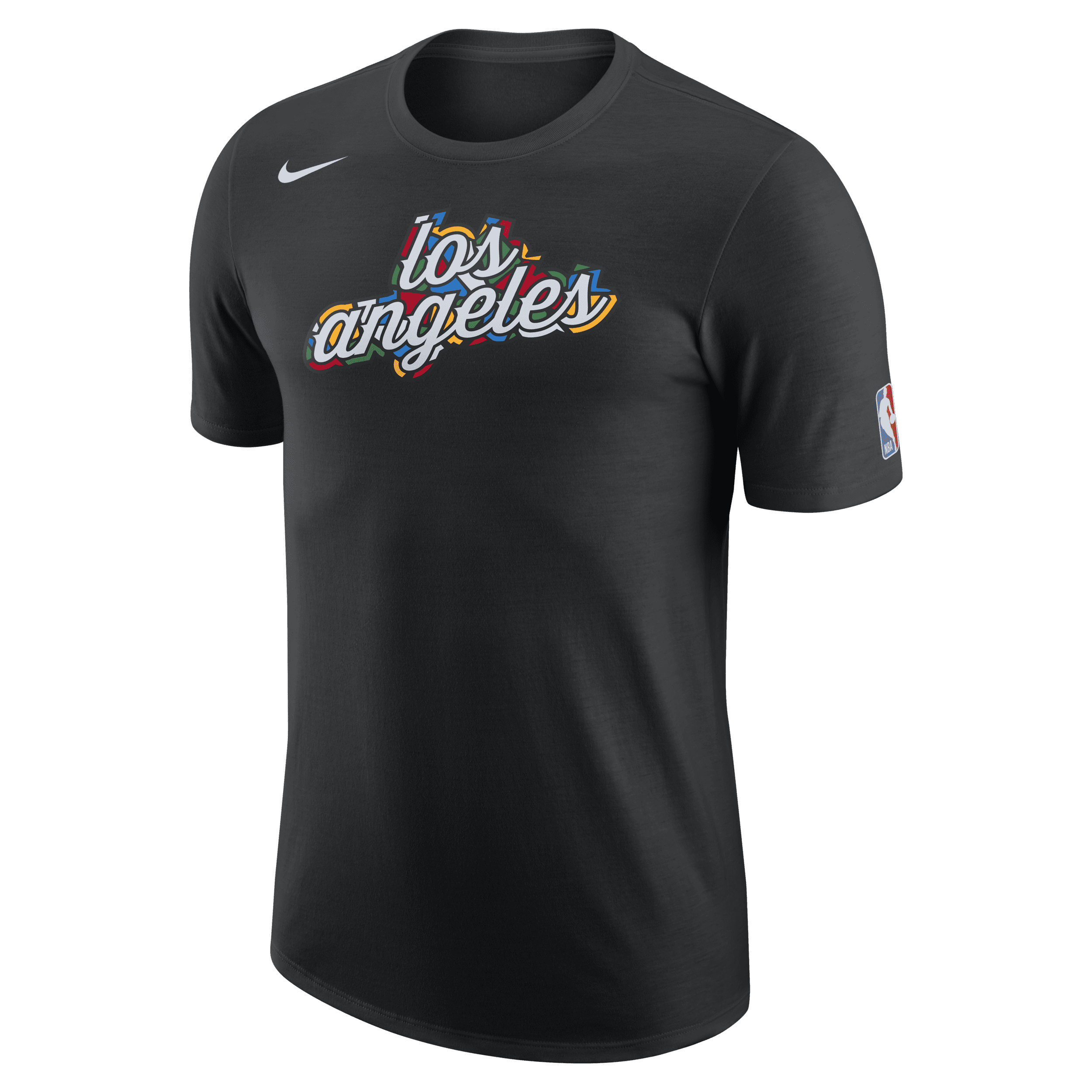 LA Clippers City Edition Nike NBA-T-shirt med logo til mænd - sort