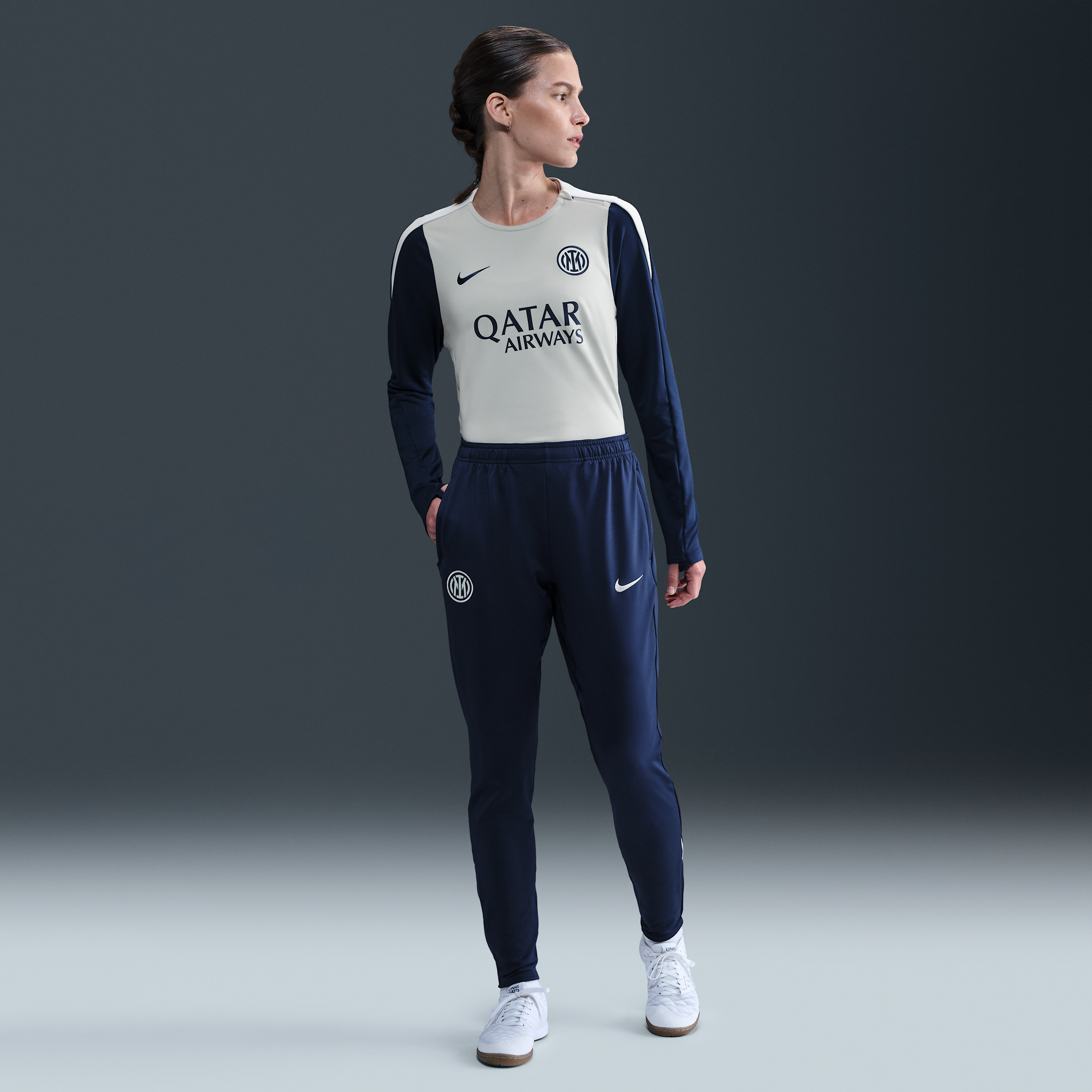 Inter Milan Strike Womens Nike Dri-FIT Football Knit Pants - Blue - Polyester/Elastane