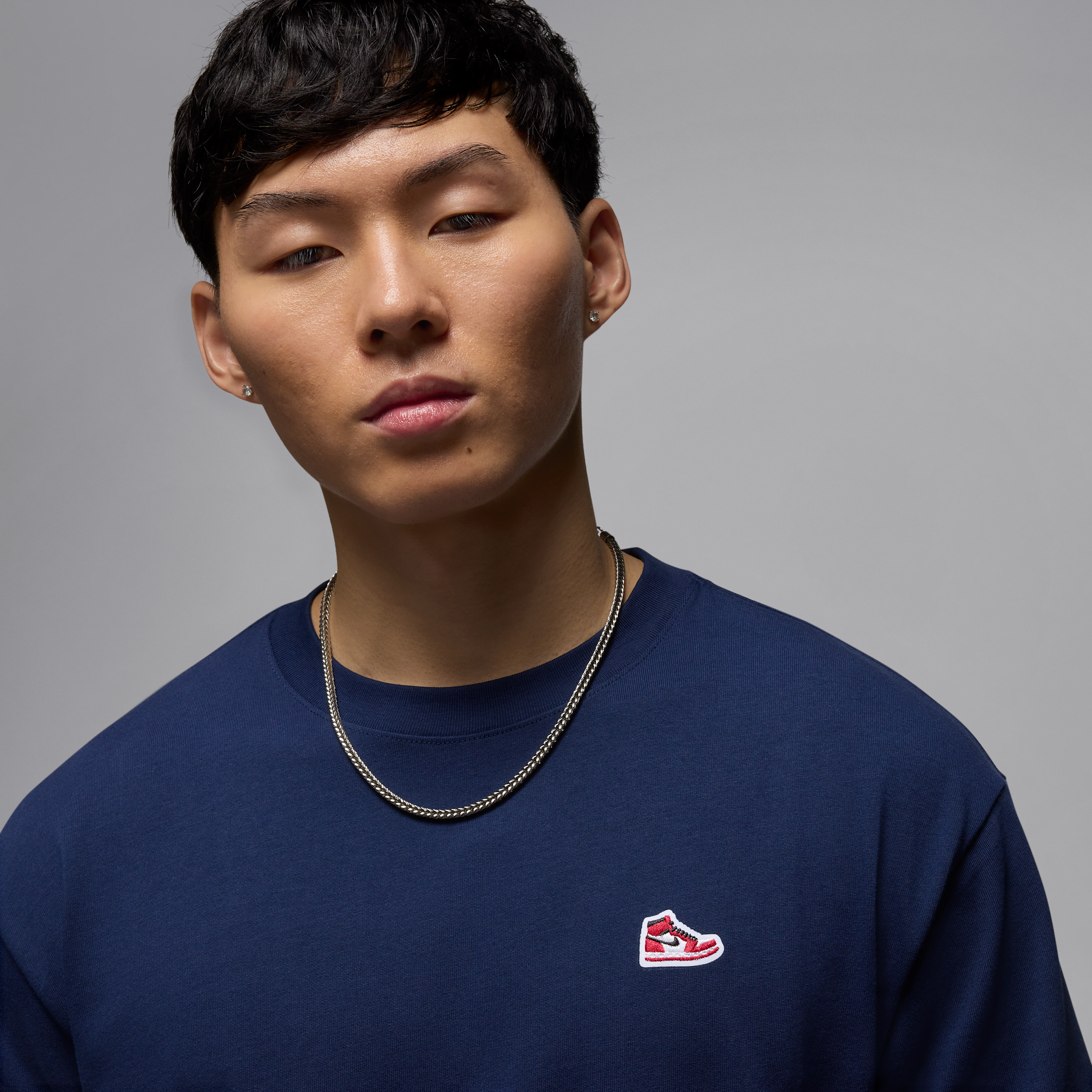 T-shirt à écusson sneaker Jordan pour homme - Bleu