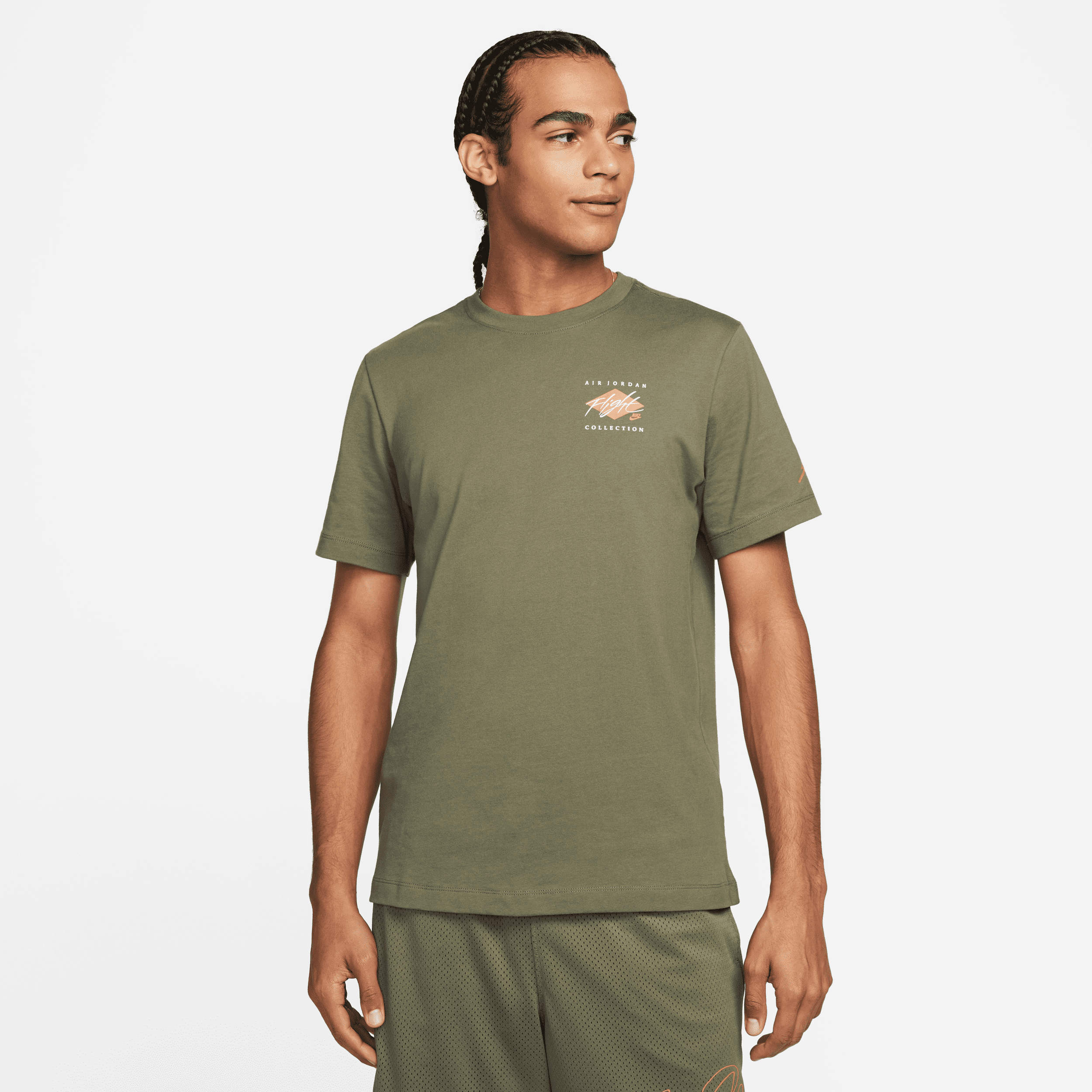 Męski T-shirt z nadrukiem Jordan Flight Essentials - Zieleń