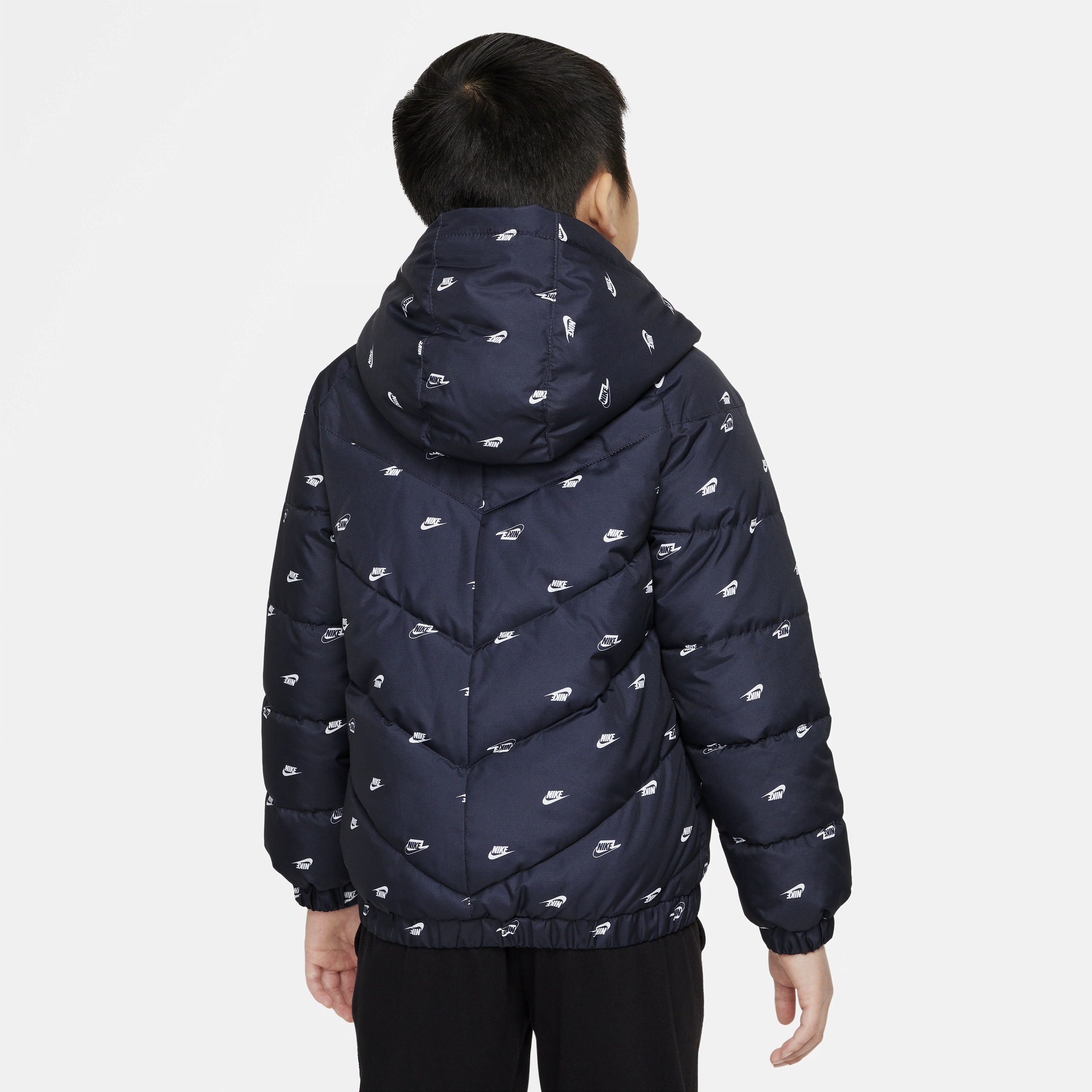 Thumbnail - Nike Jacke mit Kapuze und Print für jüngere Kinder - Schwarz