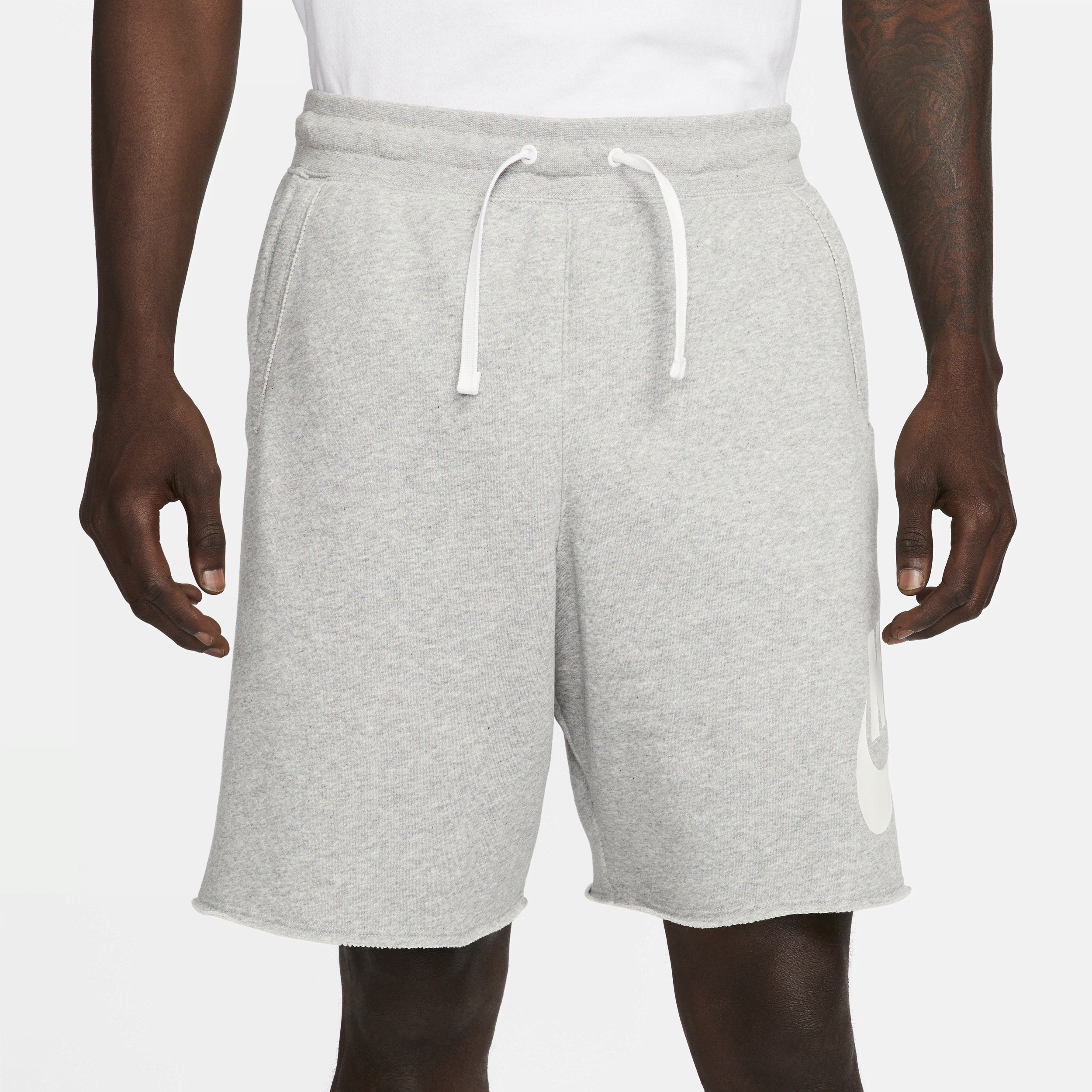 Short en molleton Nike Club Alumni pour homme - Gris