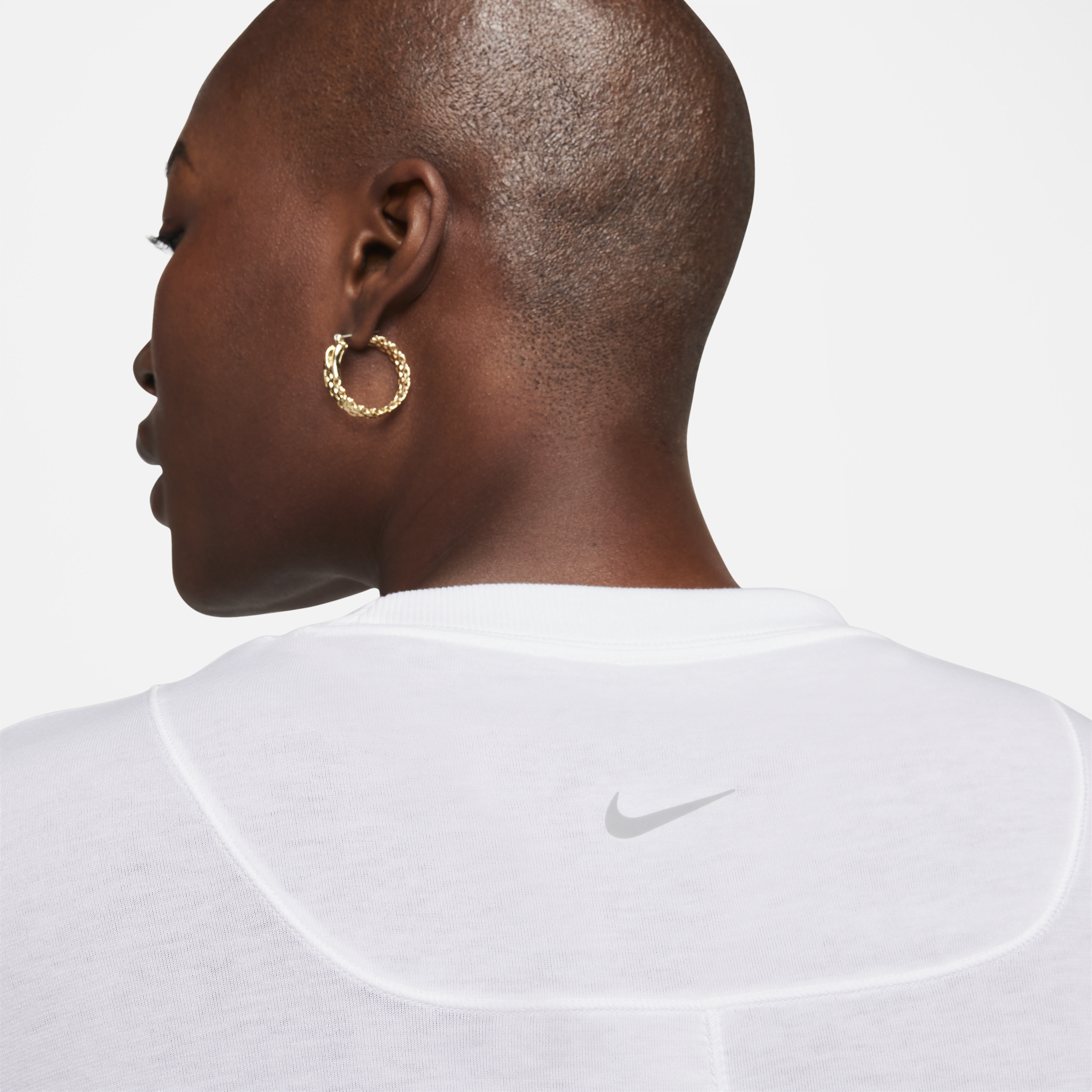 Nike One Relaxed Dri-FIT damestop met korte mouwen Wit