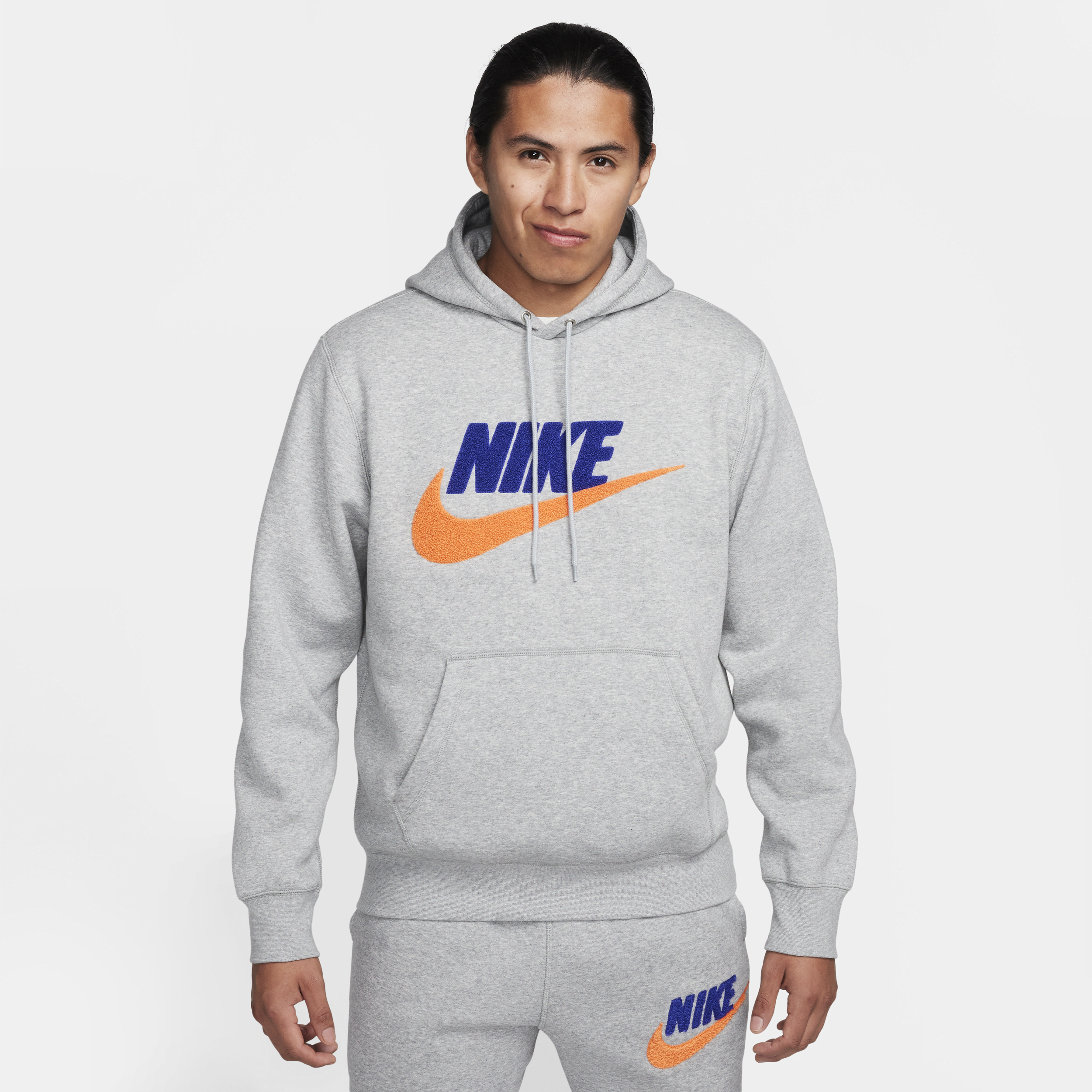 Thumbnail - Nike Club Fleece+ Herren-Hoodie - Grau
