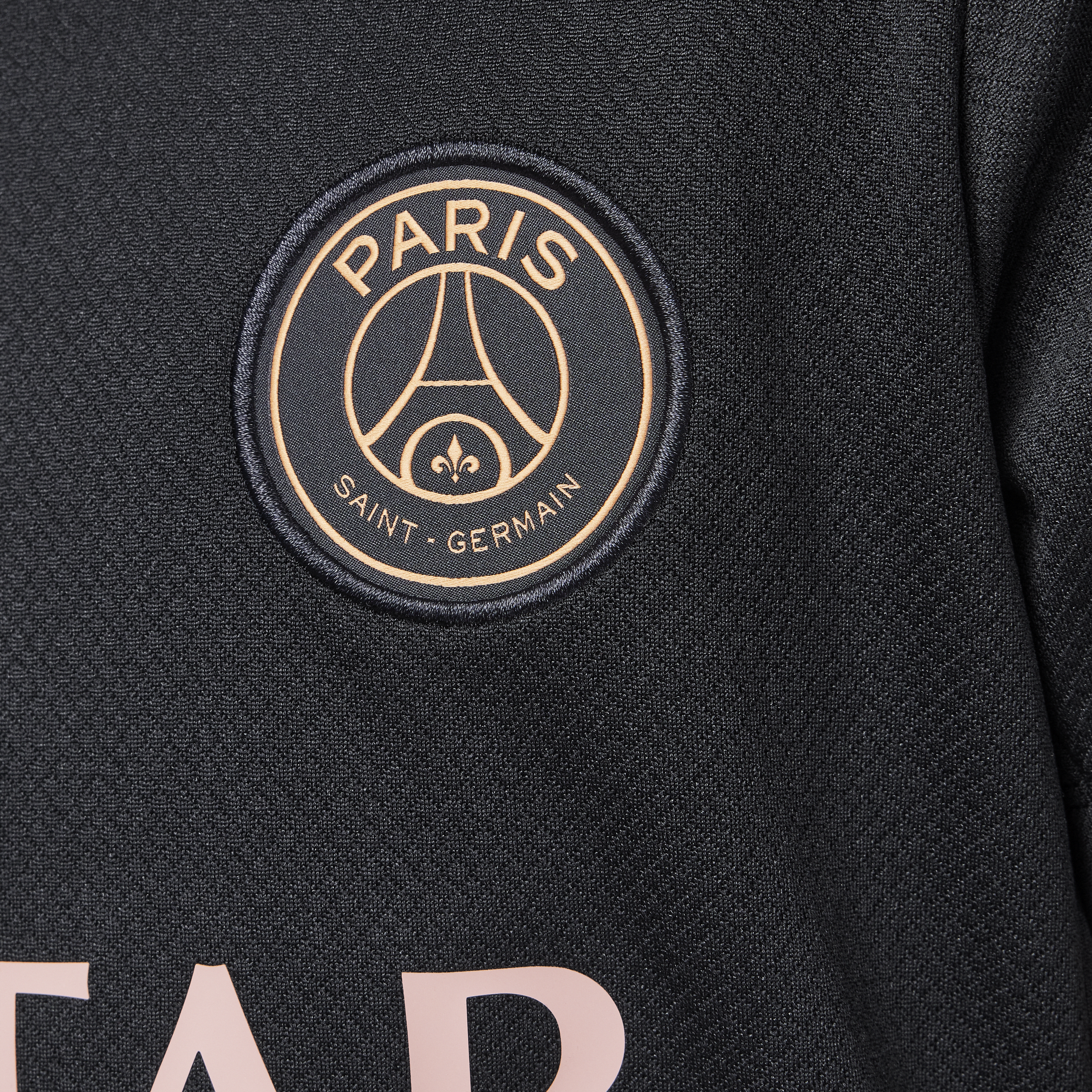 3e haut de foot en maille à manches courtes Jordan Dri-FIT Paris Saint-Germain Strike pour ado - Noir