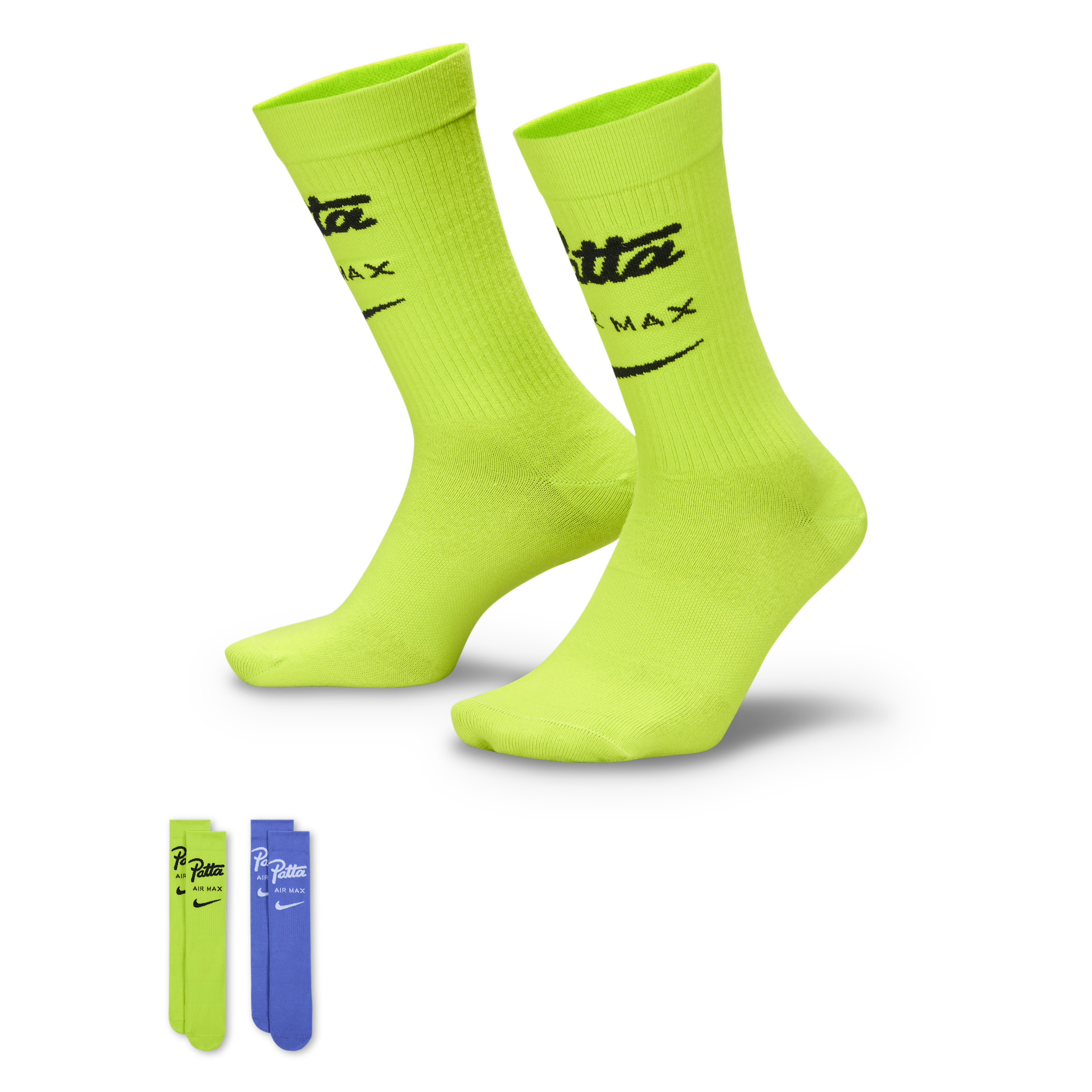Nike x Patta Everyday Essentials Crew Socks (2 Pairs) - Multi-Colour
