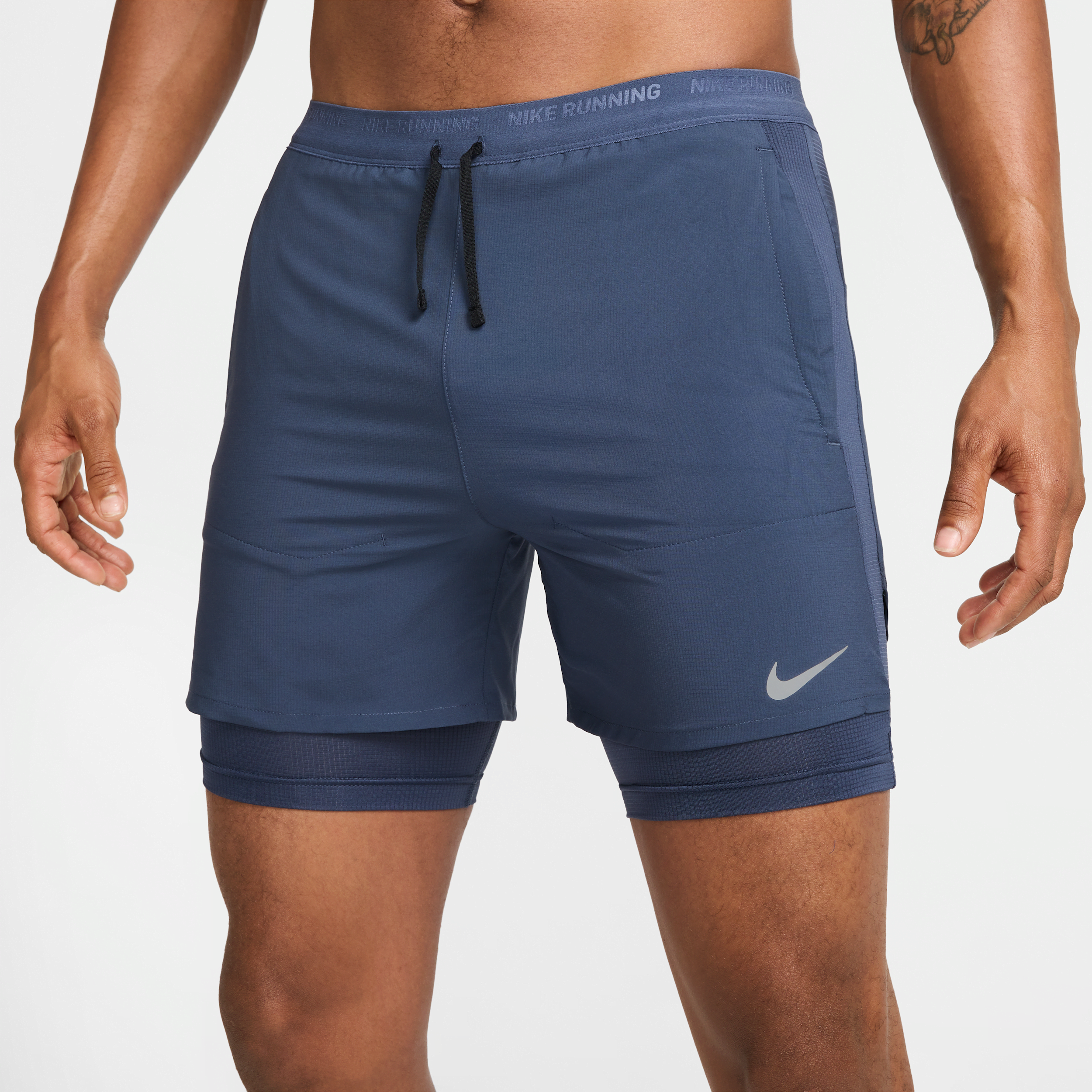 Thumbnail - Nike Stride Dri-FIT Hybrid-Laufshorts für Herren (ca. 12,5 cm) - Blau