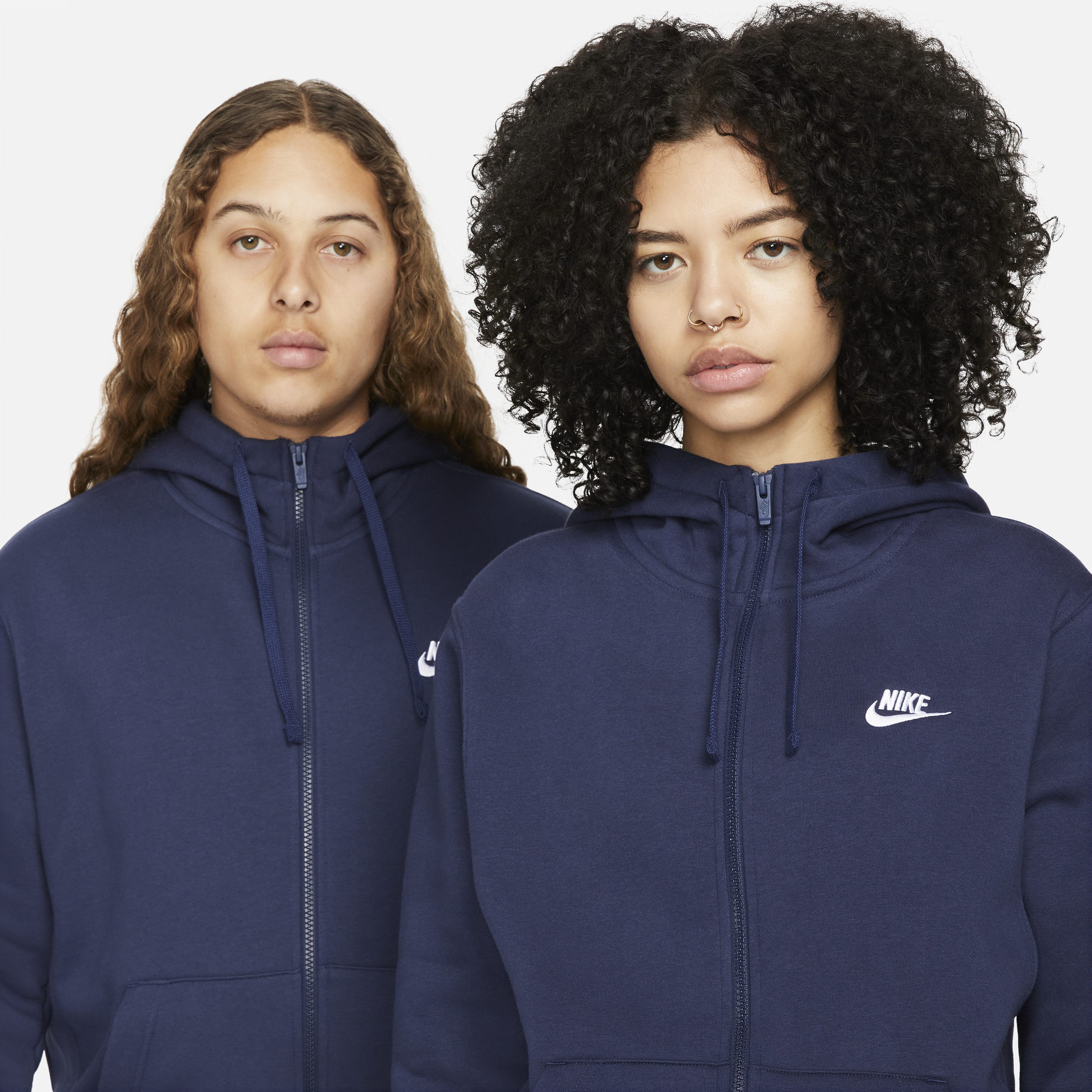 Sweat à capuche et zip Nike Sportswear Club Fleece pour Homme - Bleu