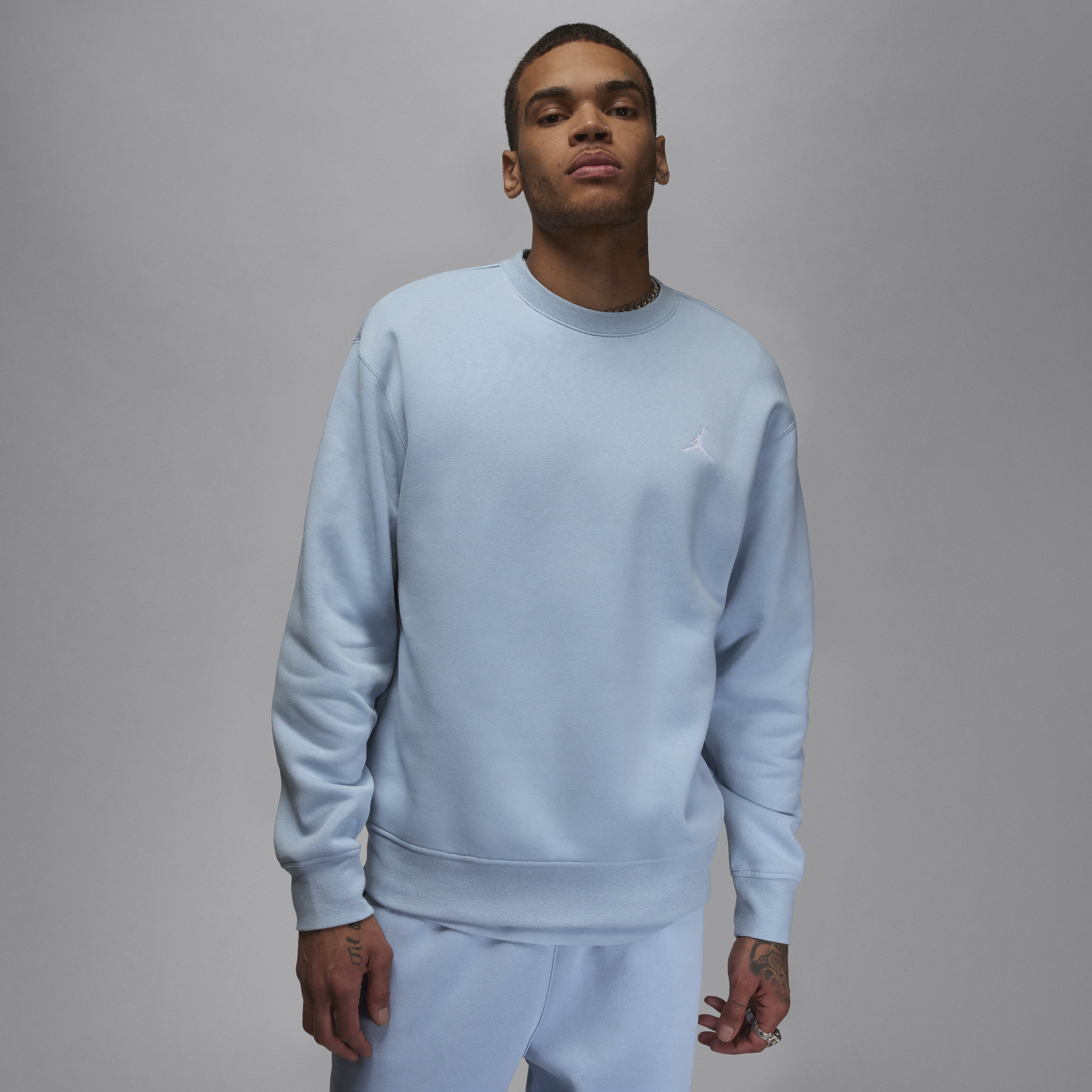 Jordan Brooklyn Fleece sweatshirt met ronde hals voor heren Blauw