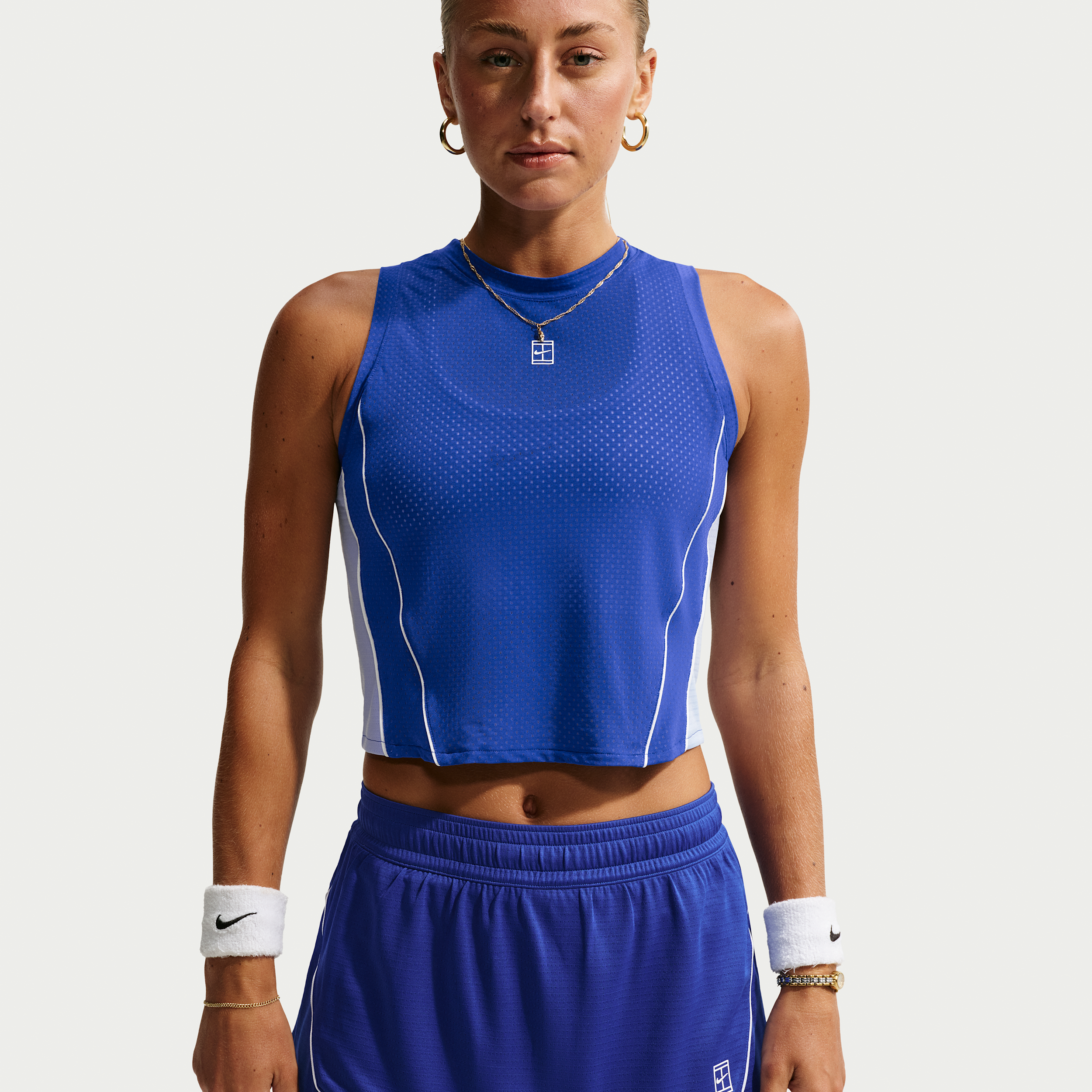 NikeCourt Advantage-Dri-FIT-tennistanktop til kvinder - blå