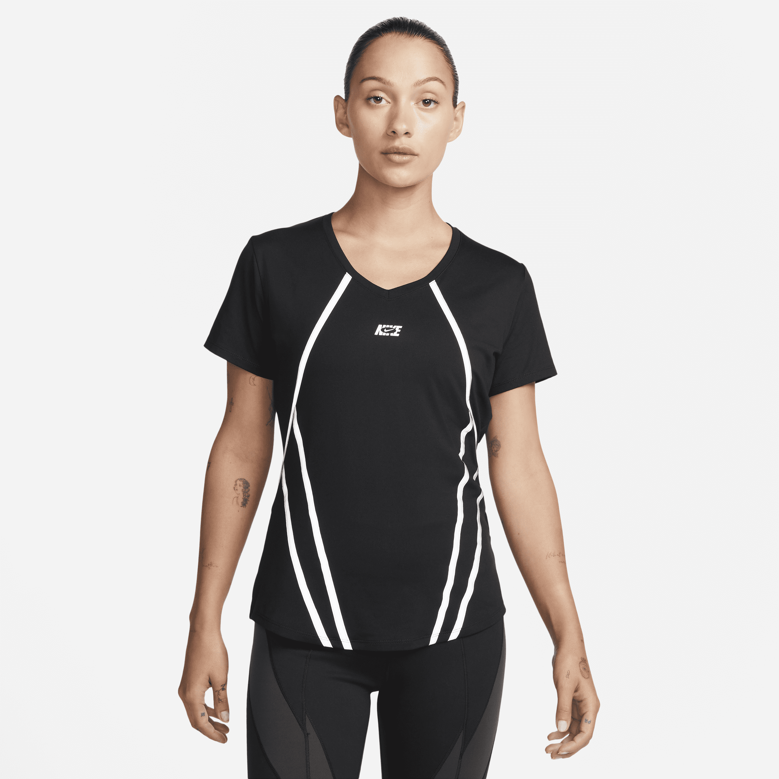 Damszka koszulka z krótkim rękawem Nike Dri-FIT UV Icon Clash - Czerń