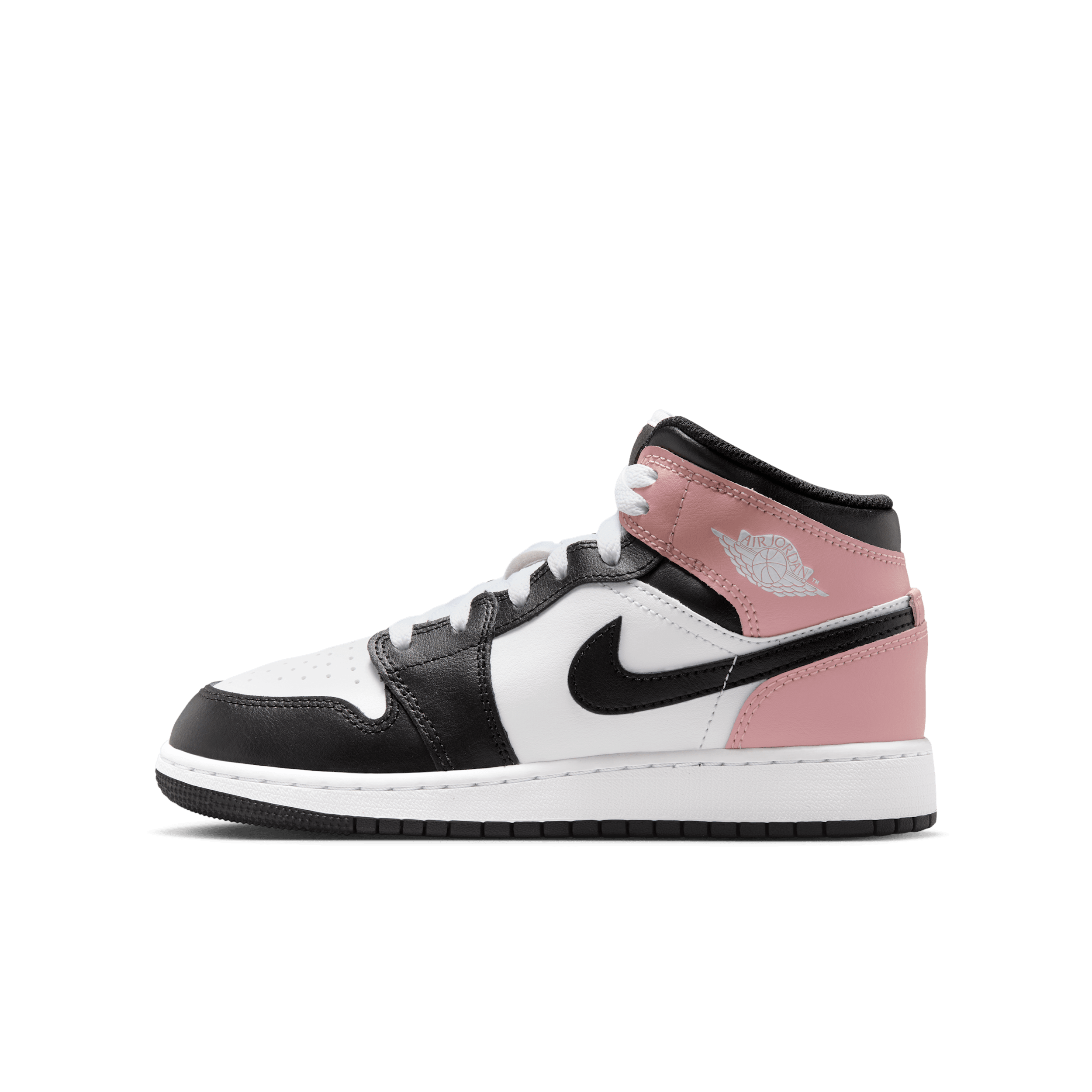 Chaussure Air Jordan 1 Mid pour ado - Blanc