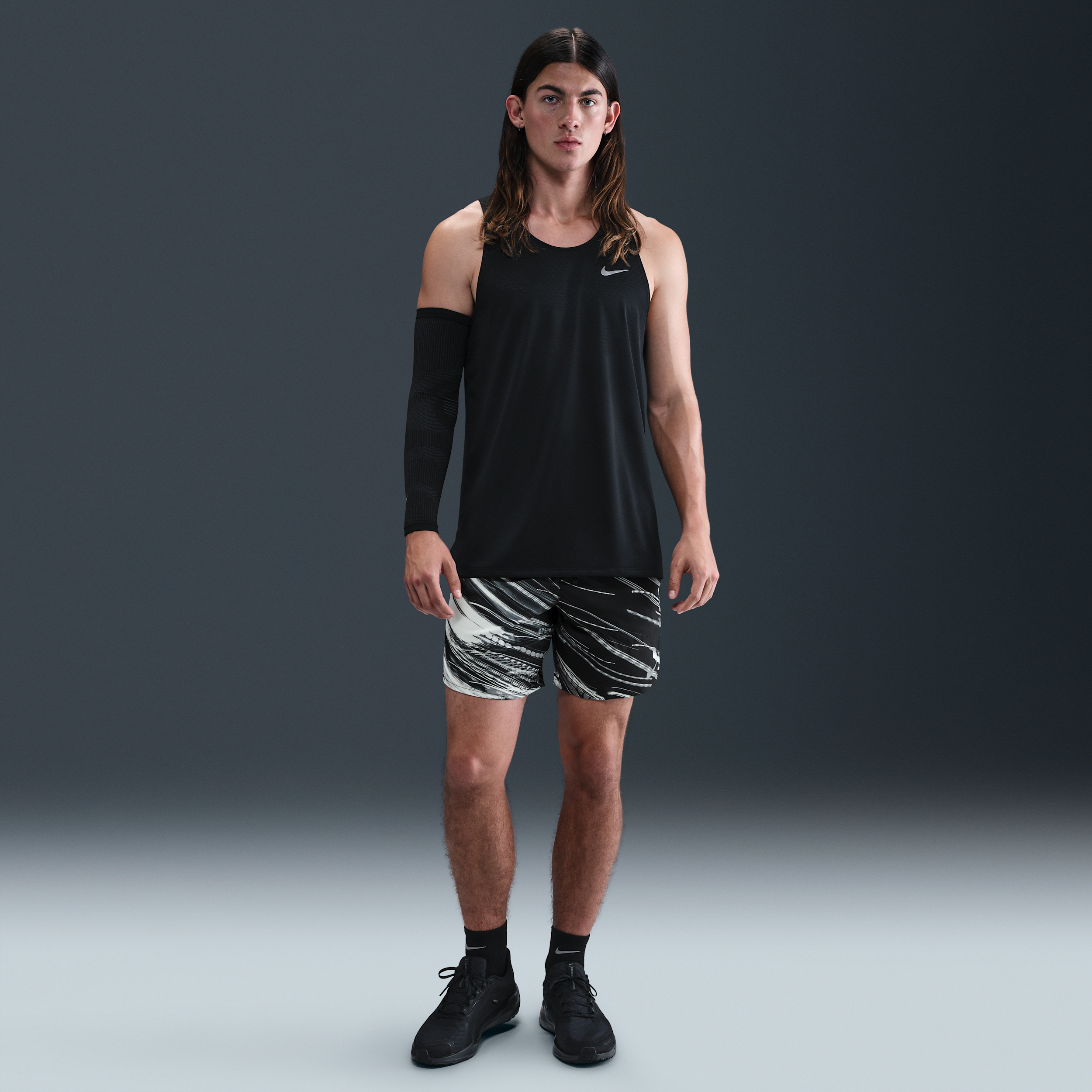 Thumbnail - Nike Stride Dri-FIT-Laufshorts mit Futter (ca. 18 cm) (Herren) - Grau