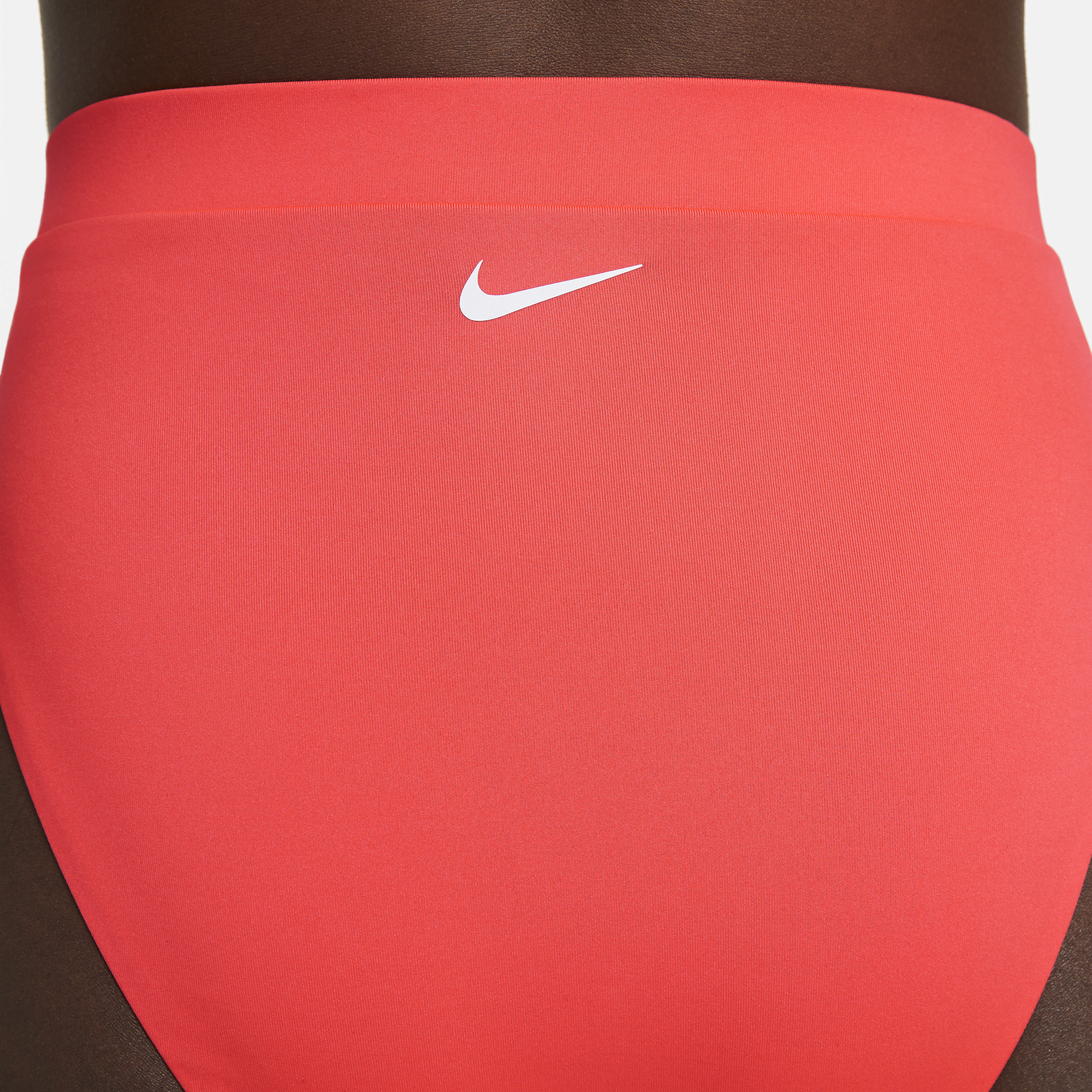 Bas de bikini taille haute Nike Essential pour Femme - Rouge