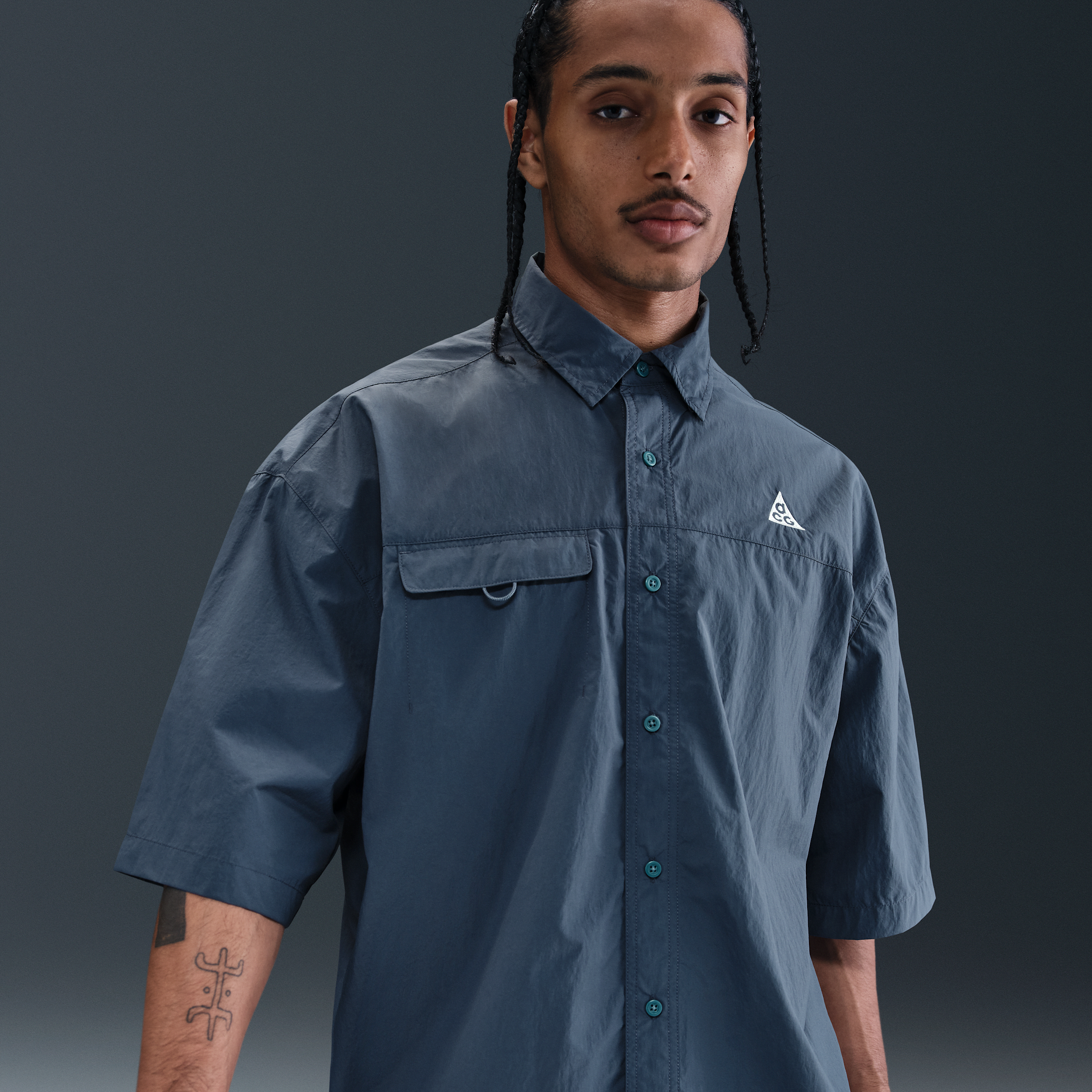 Thumbnail - Nike ACG "Orb Weaver" UV Repel Kurzarmshirt - Blau