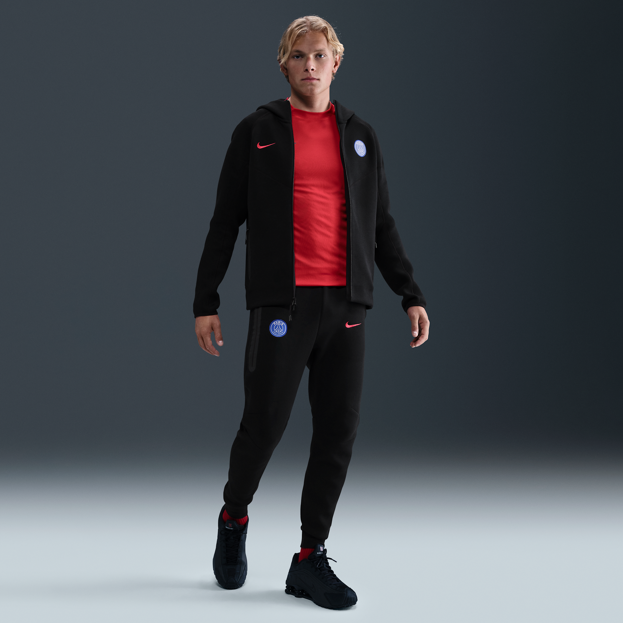 Thumbnail - Paris Saint-Germain Tech Nike Total 90 Fleece-Fußballjogger (Herren) - Schwarz